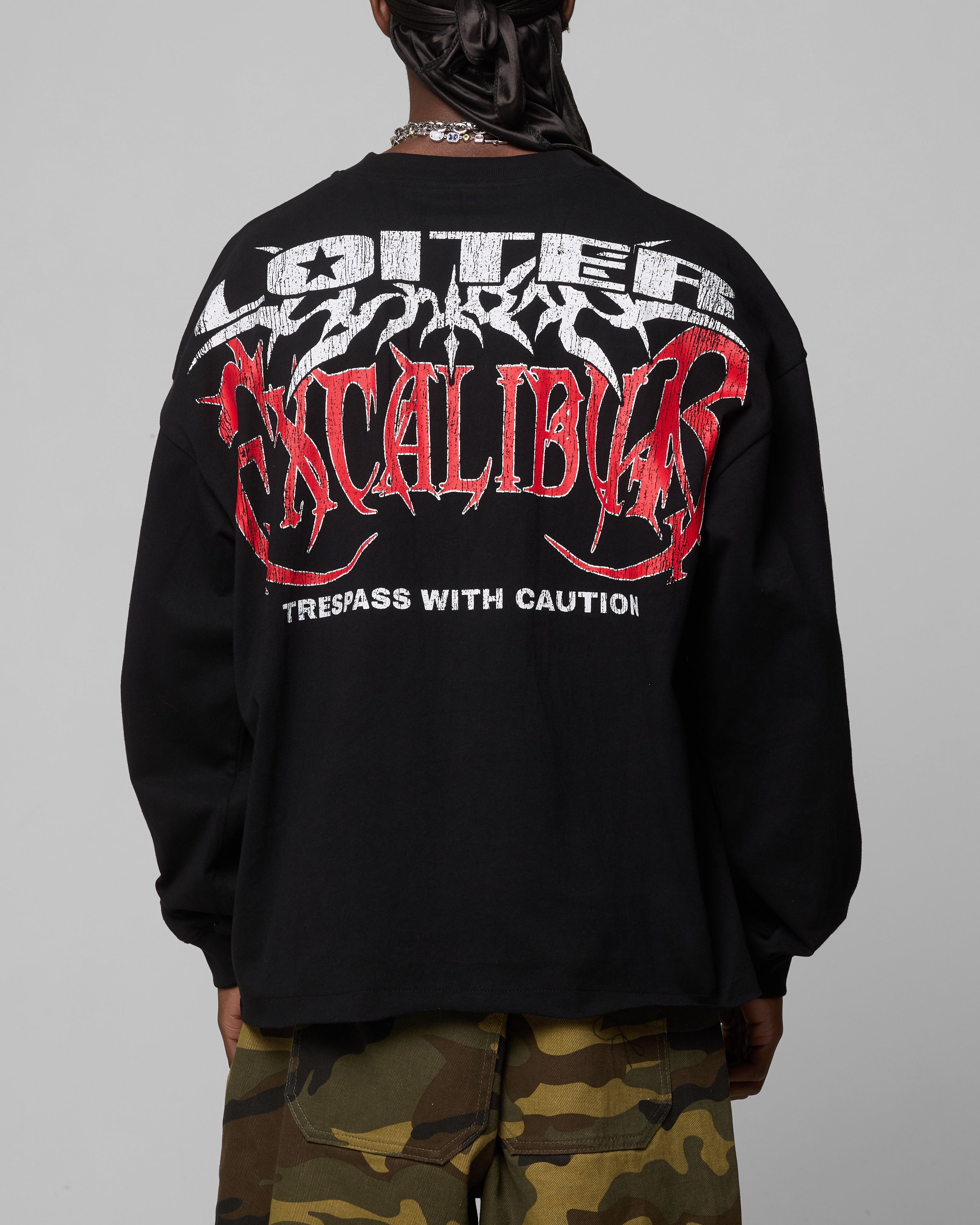 Loiter Trespass Long Sleeve T-Shirt Vintage Black