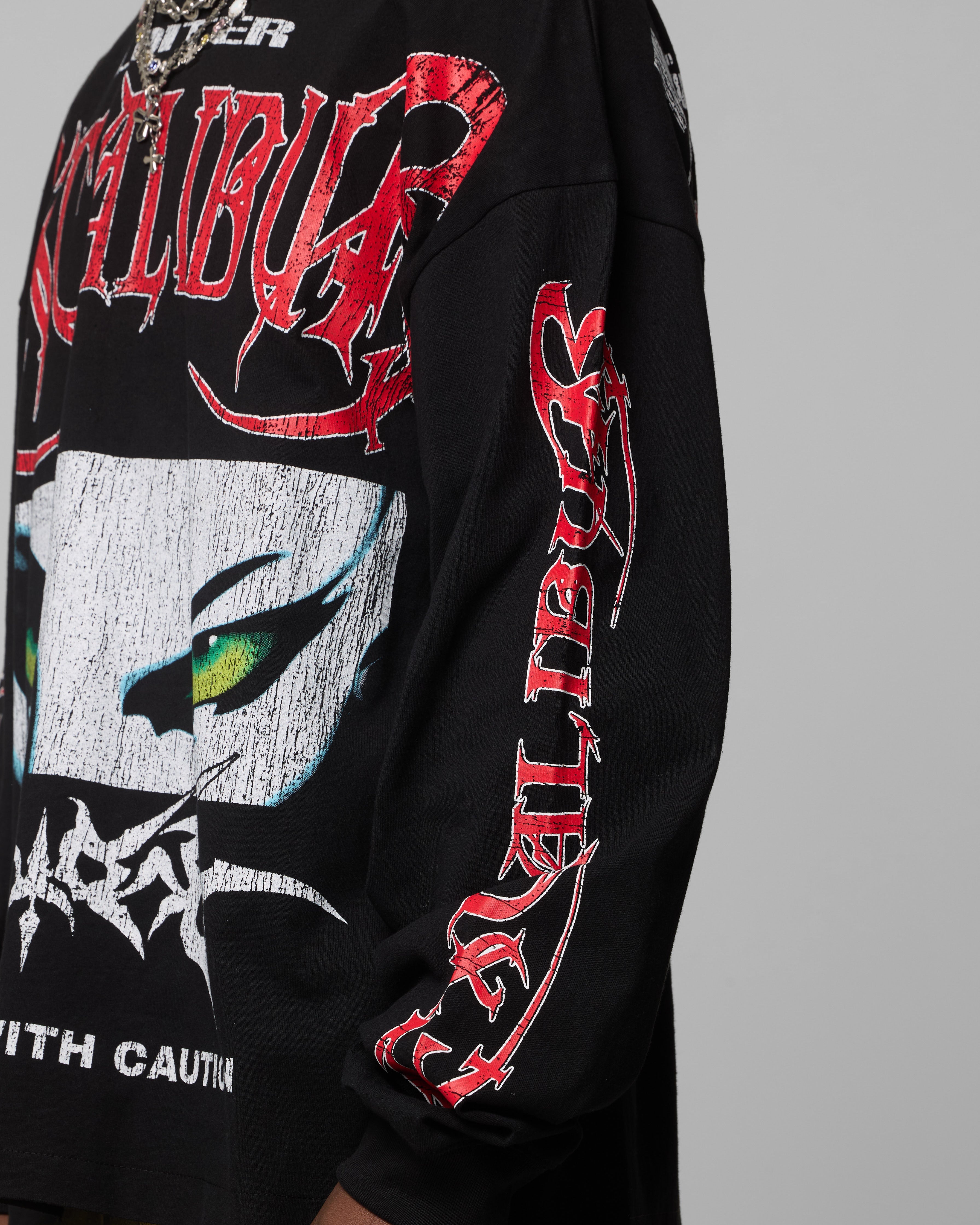 Loiter Trespass Long Sleeve T-Shirt Vintage Black