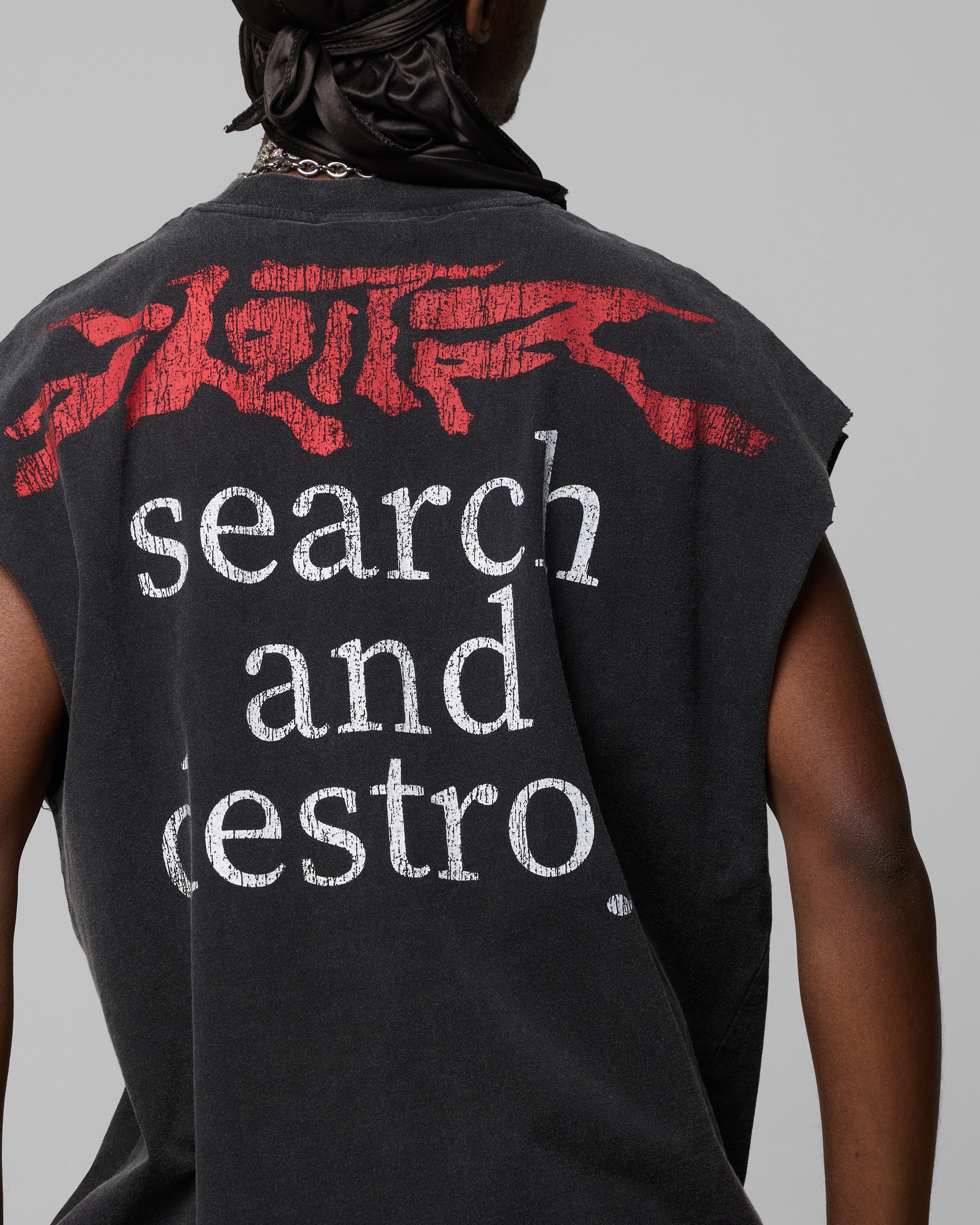 Loiter Ski Mask Muscle T-Shirt Vintage Black