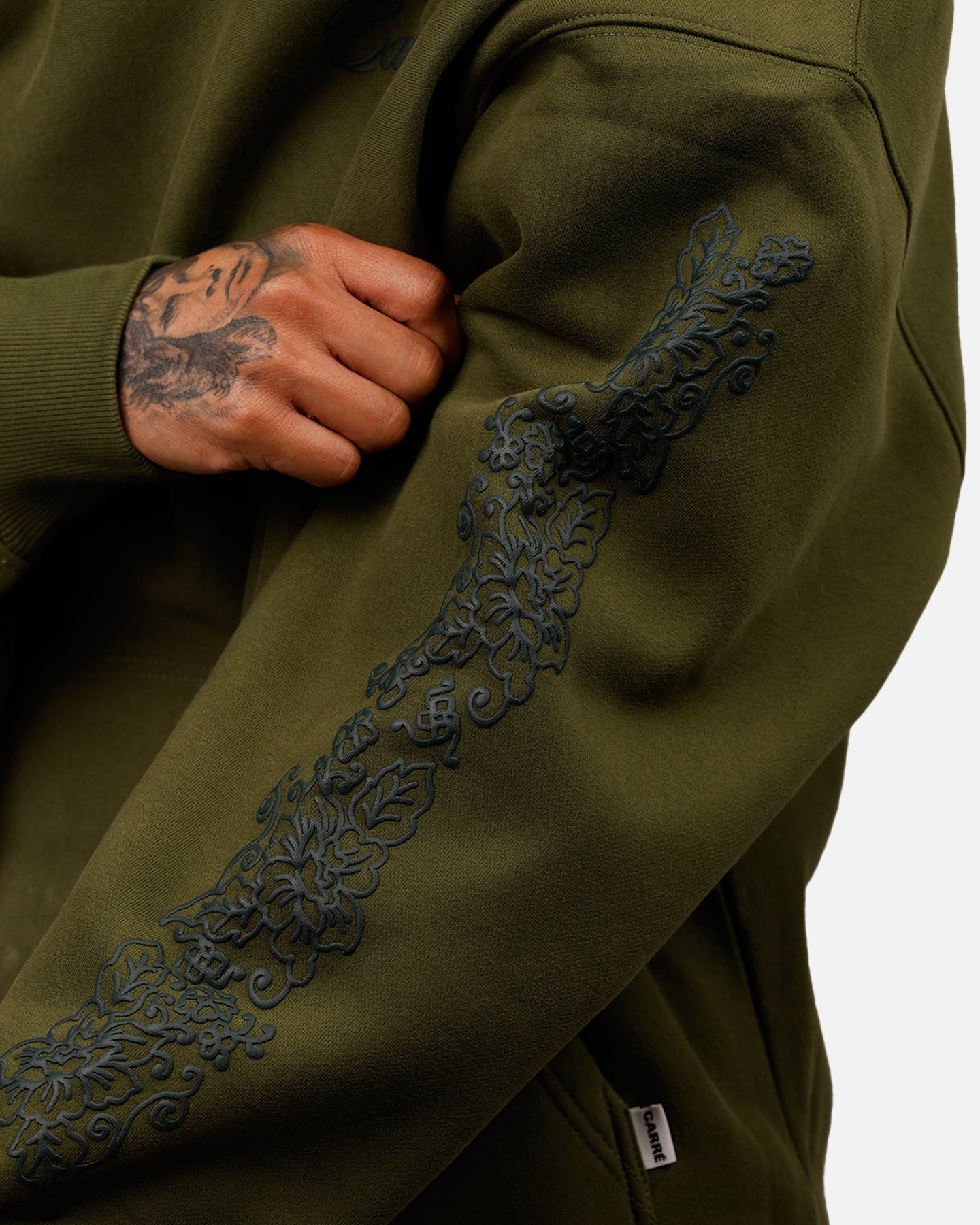 Carre Botanical Oversized Crewneck Forest Green