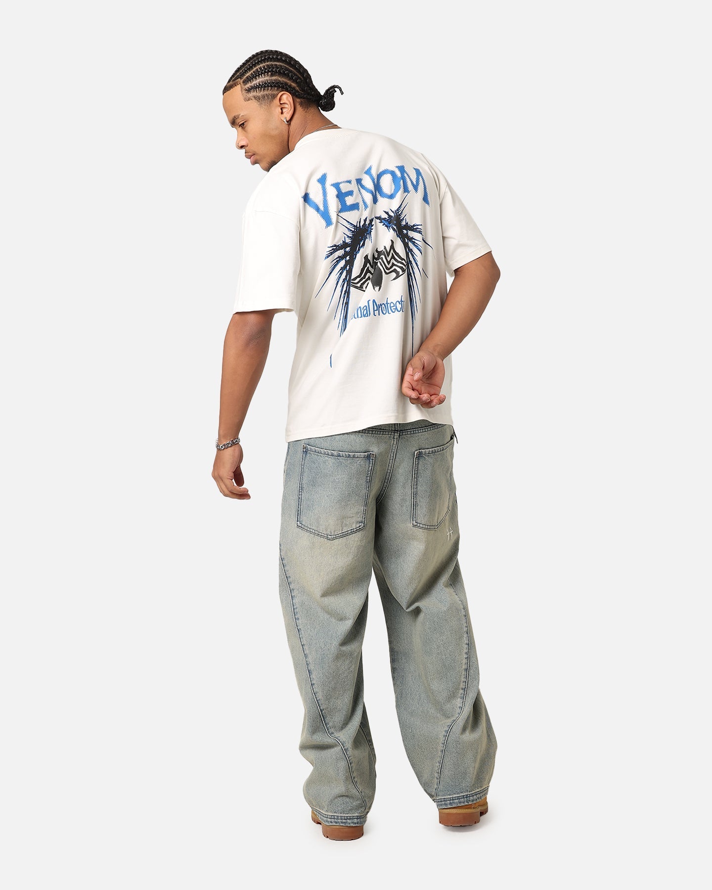 Goat Crew Marvel Spider-Man Y2K Venom T-Shirt Off White