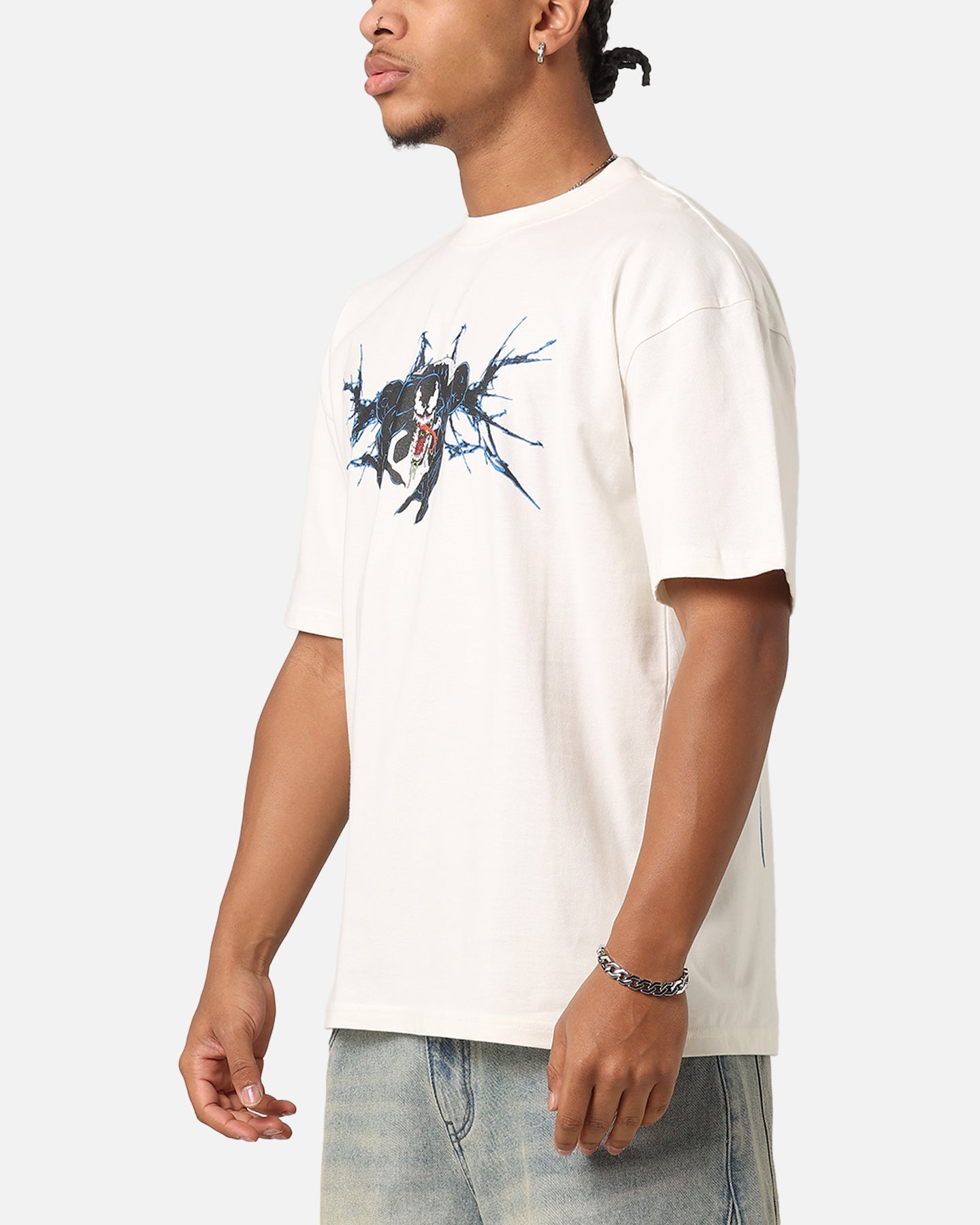 Goat Crew Marvel Spider-Man Y2K Venom T-Shirt Off White