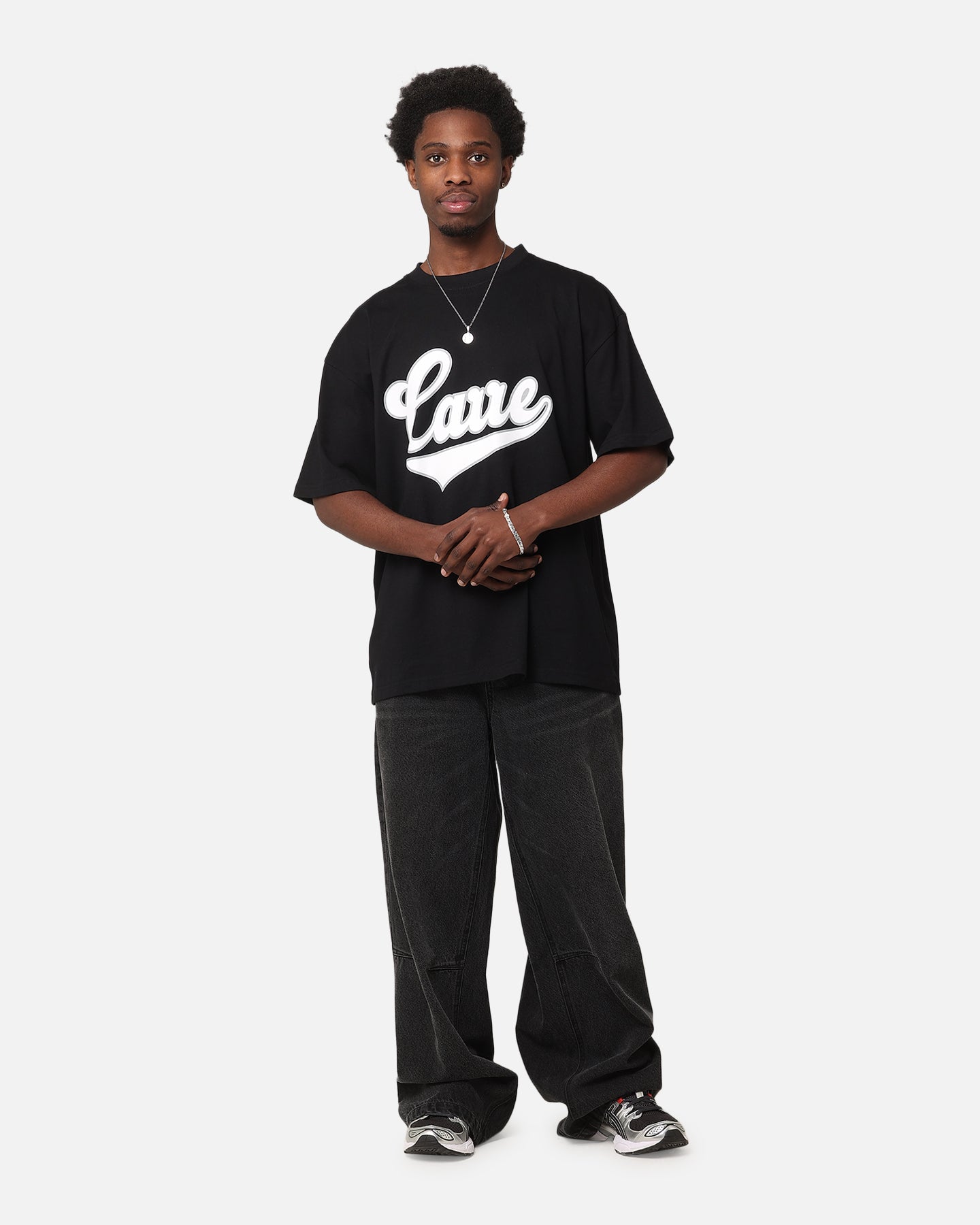 Carre Team Script T-Shirt Black