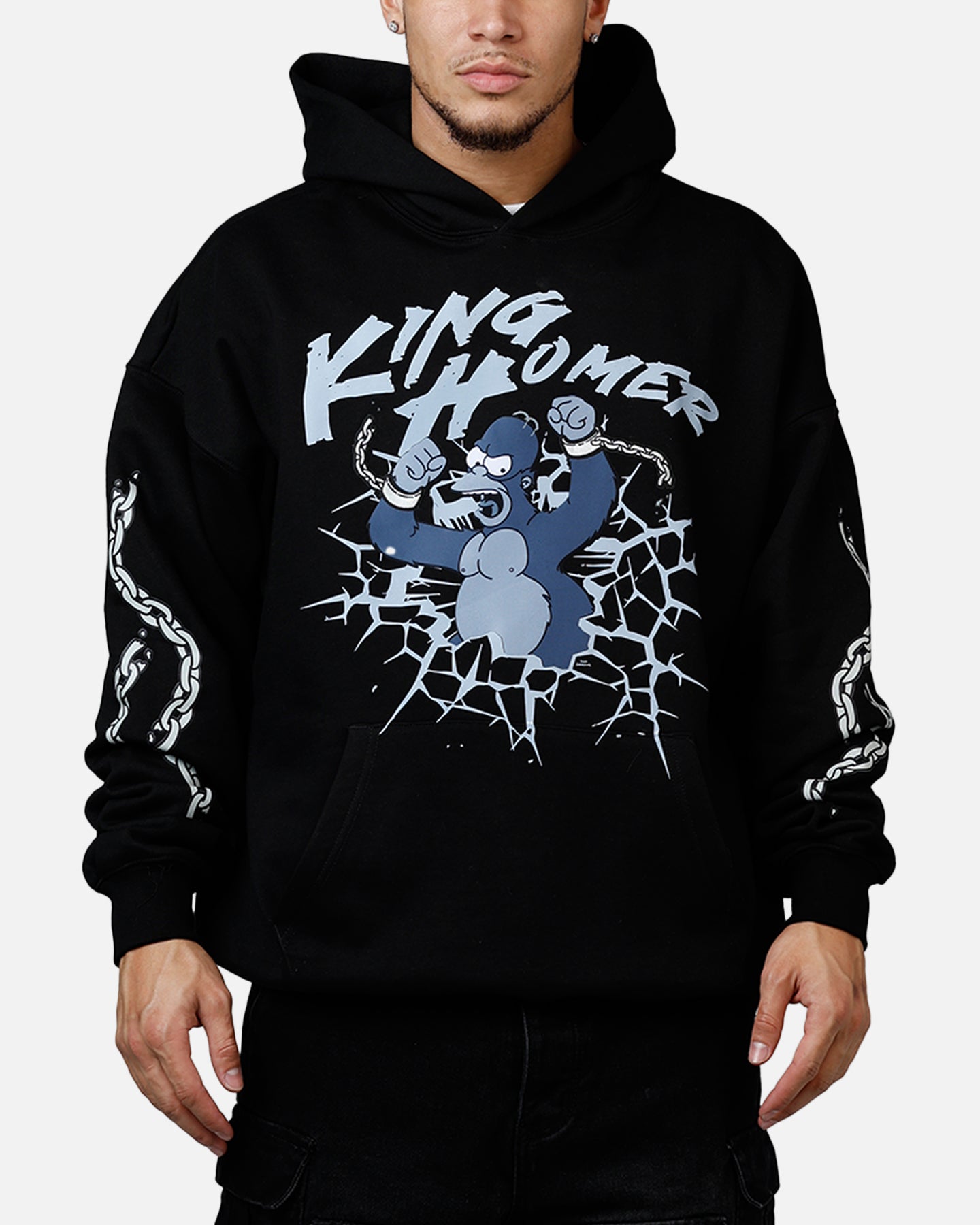 Freeze Max The Simpsons 'The Simpson Treehouse Of Horror' King Homer Hoodie Black