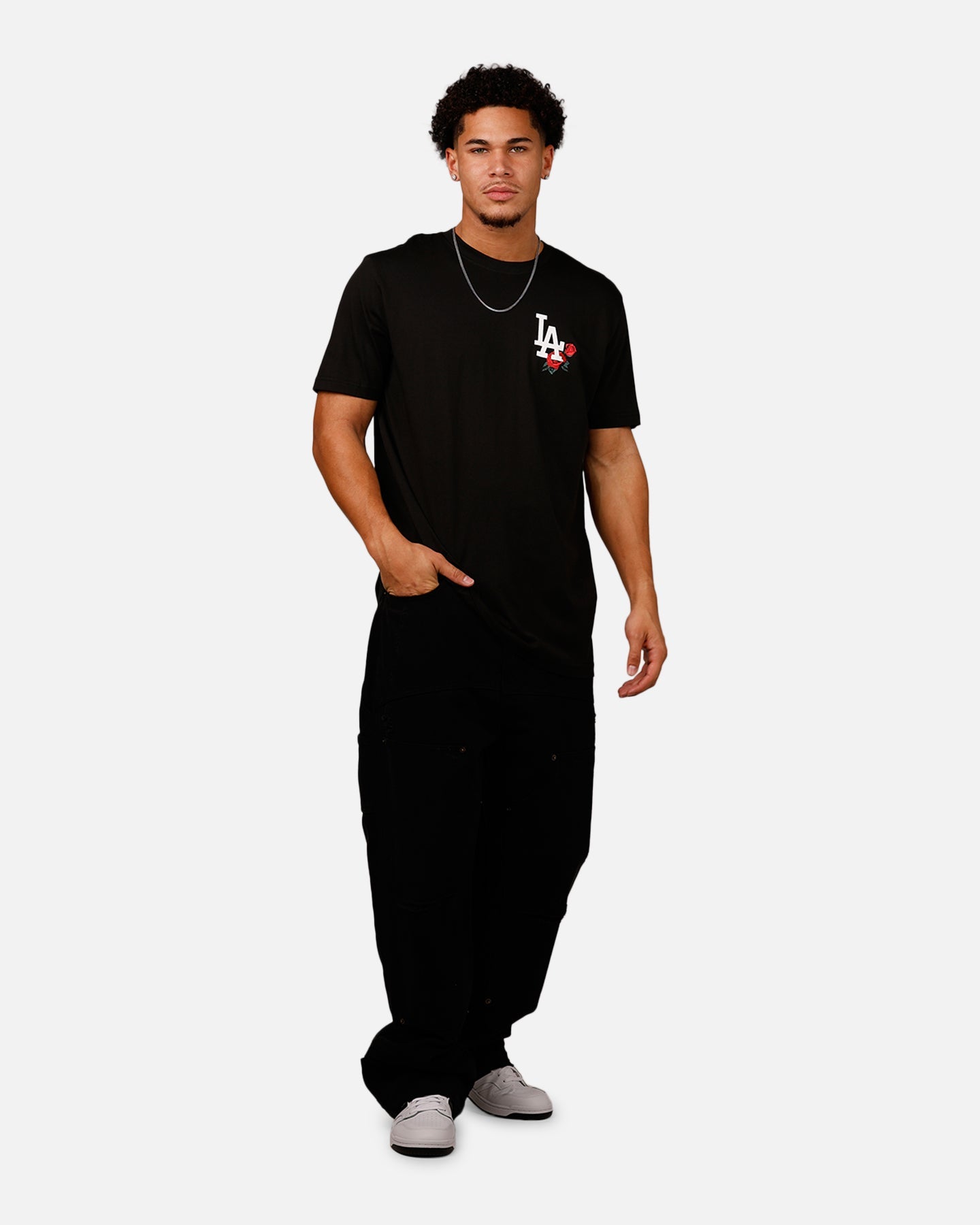 New Era Los Angeles Dodgers Rose T-Shirt Black/Red