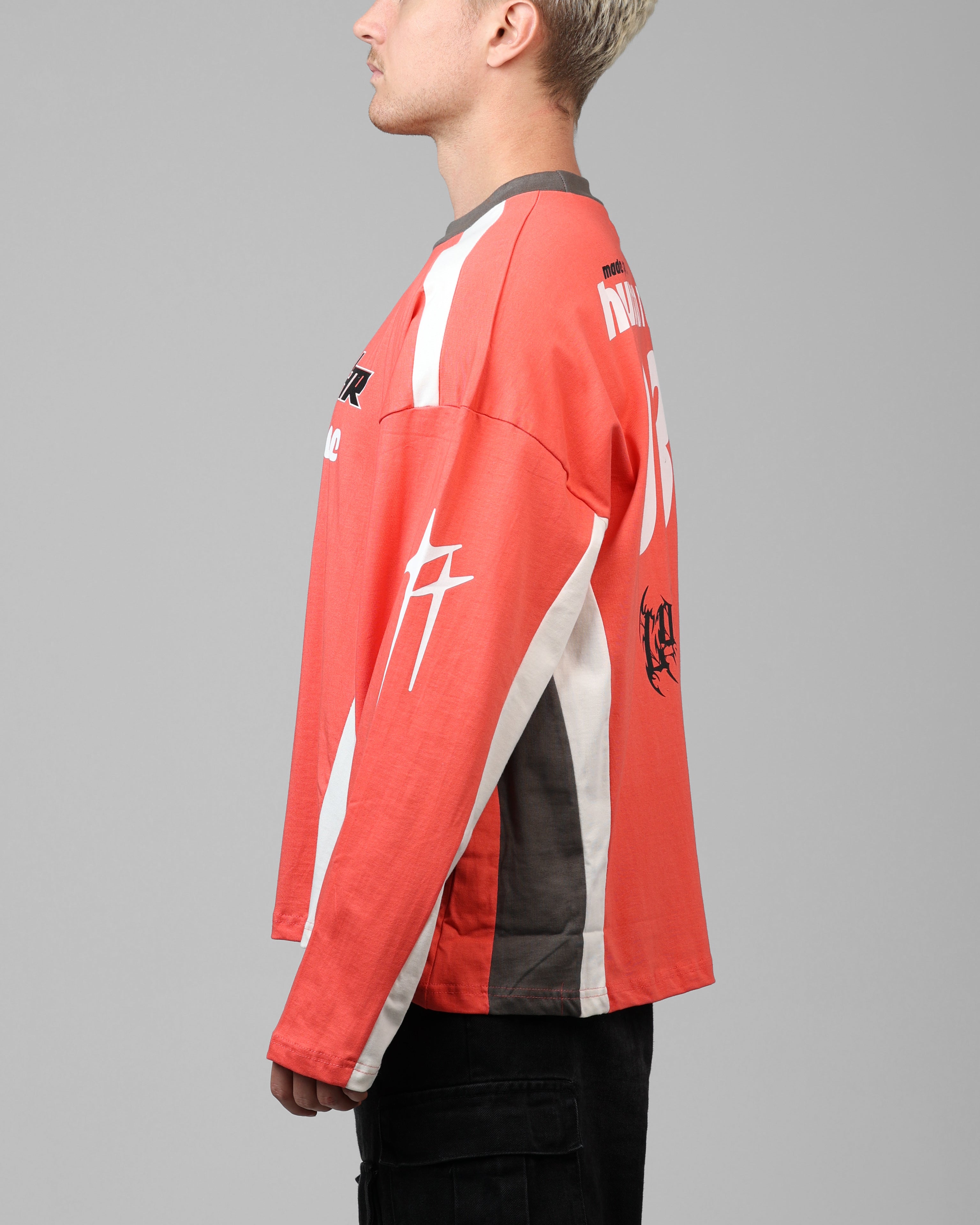 Loiter Night Crawler Long Sleeve T-Shirt Red/Black