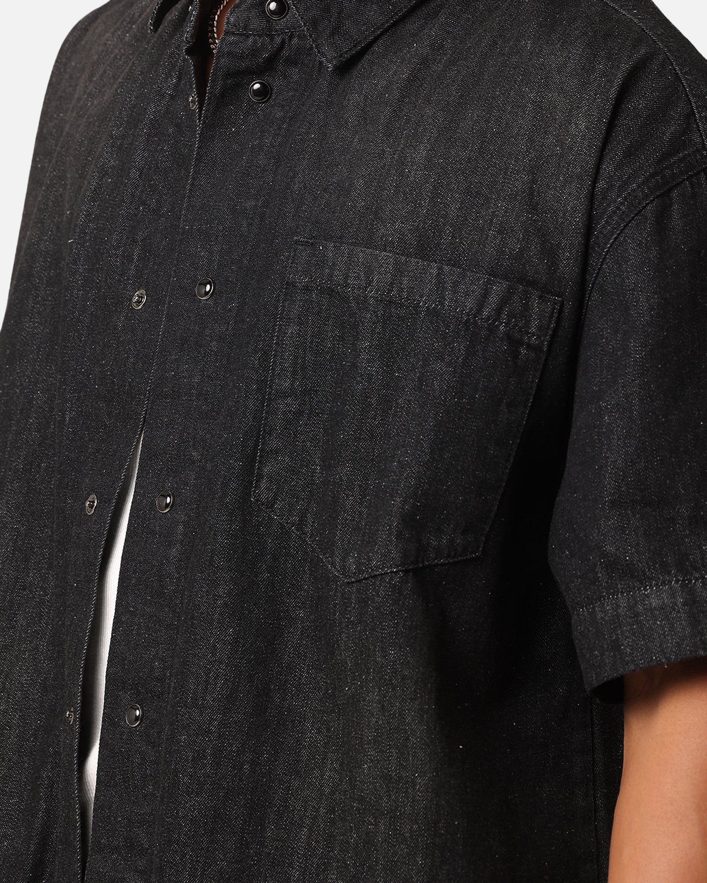 Saint Morta Boxy Denim Shirt Black