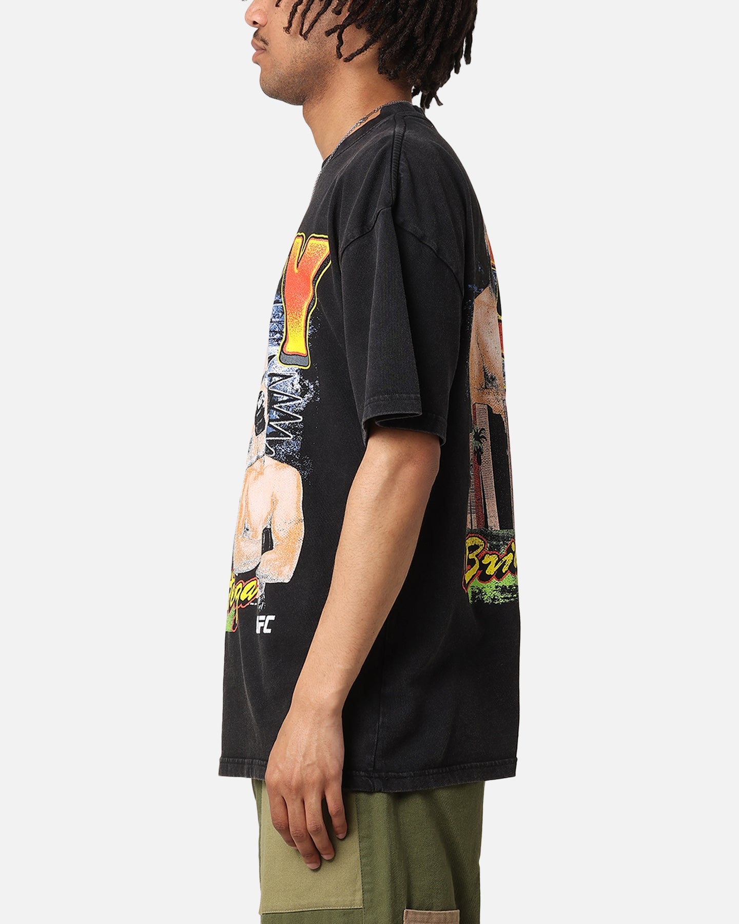 UFC By Culture Kings Brian Ortega T-City Vintage T-Shirt Black Acidwash