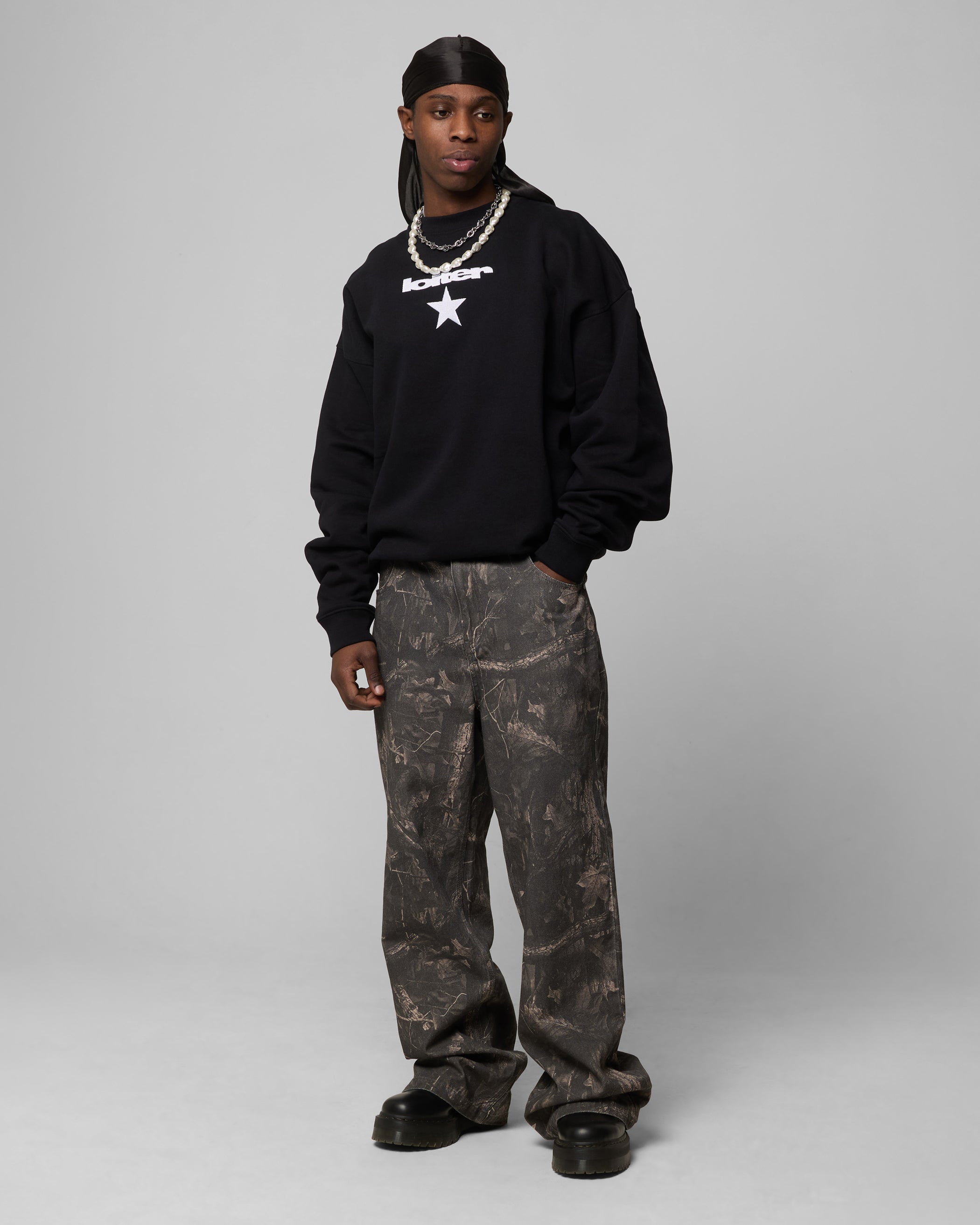 Loiter Premium Essentials Crewneck Black