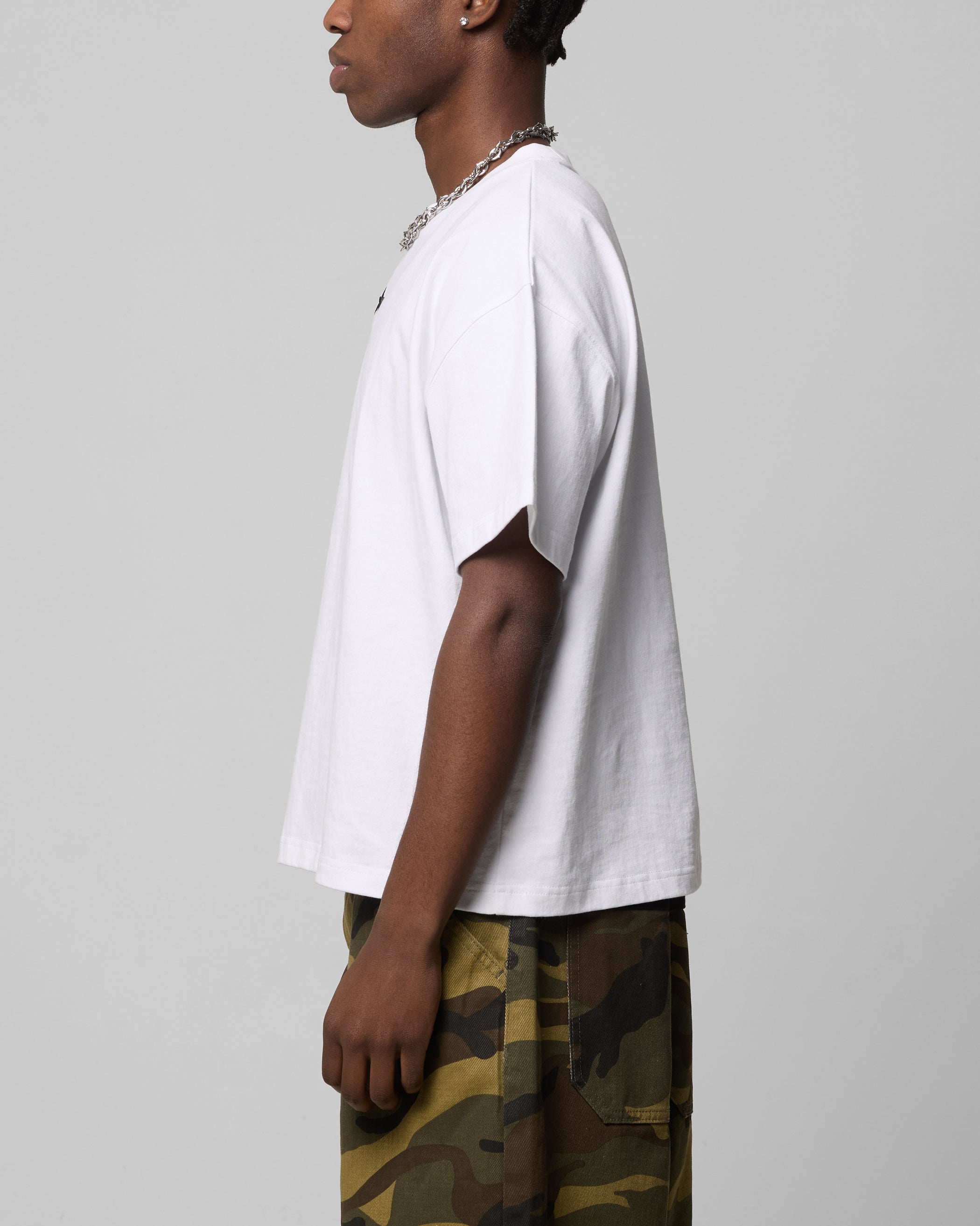 Loiter Boxer Fitted T-Shirt White