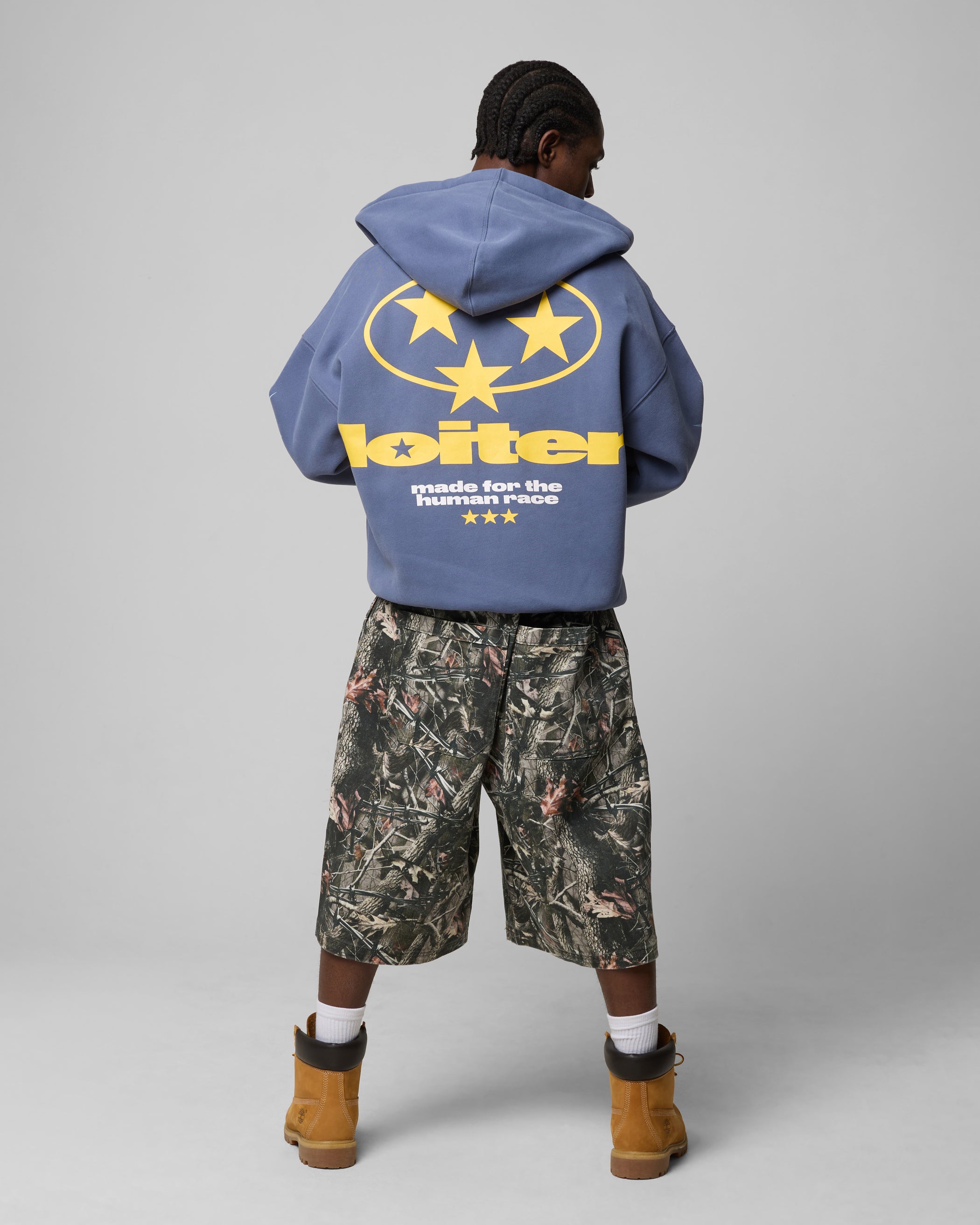 Loiter Solar Zip Hoodie Blue