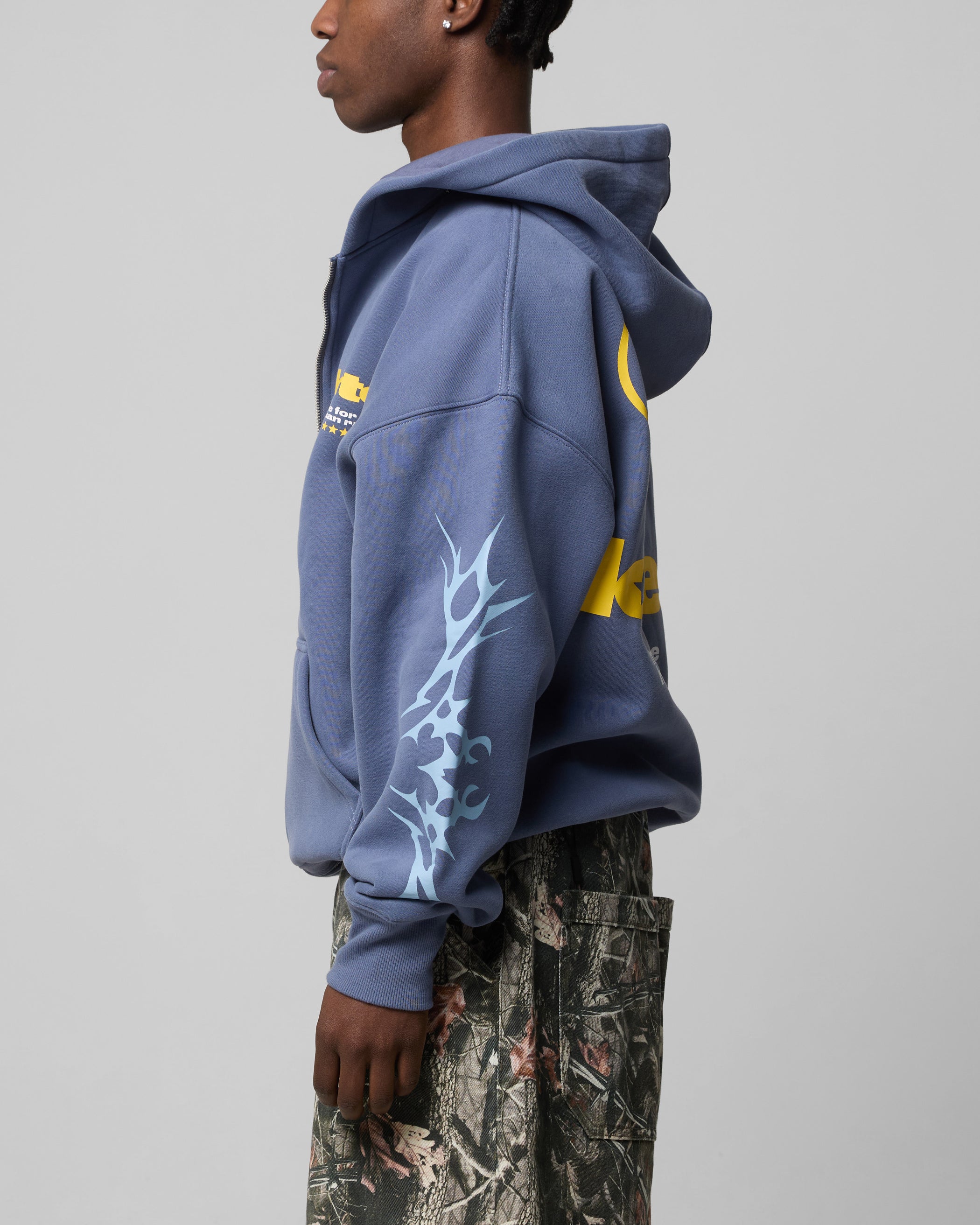 Loiter Solar Zip Hoodie Blue
