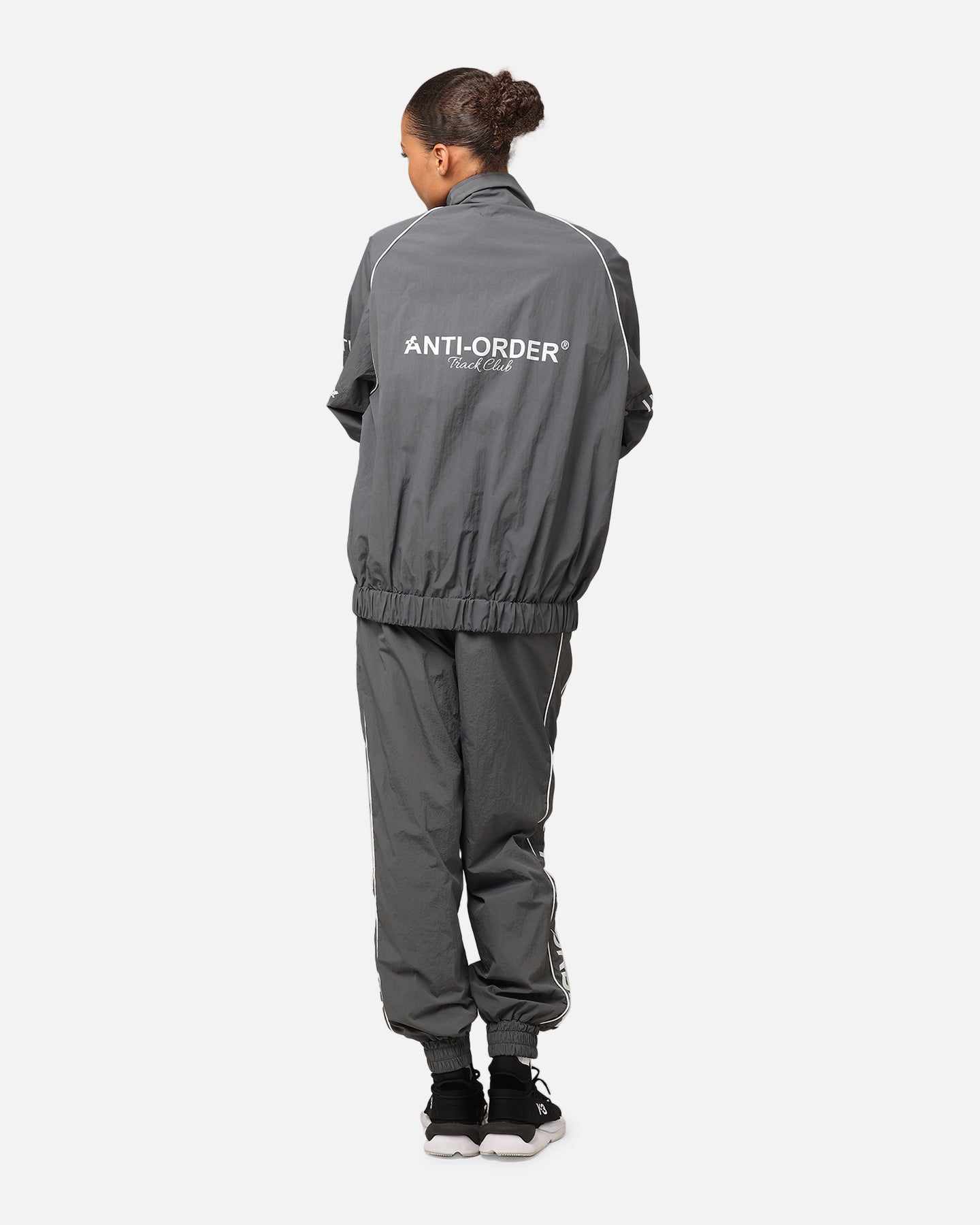 The Anti Order Track Club Windbreaker Jacket Dark Grey/Grey