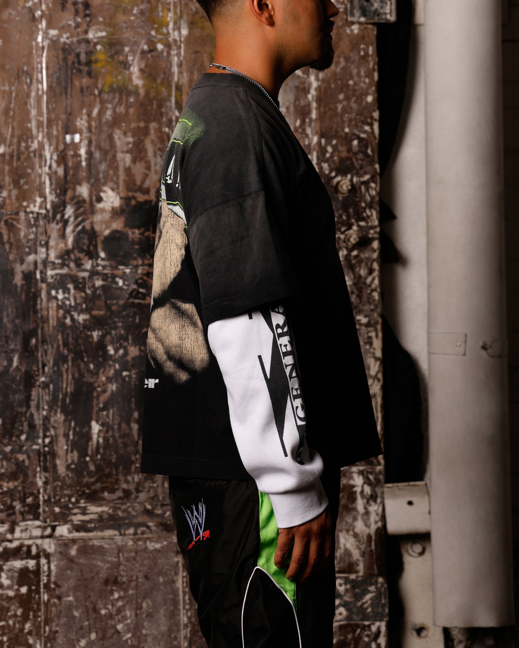 Loiter X WWE DX Generation Long Sleeve Vintage T-Shirt Black/White