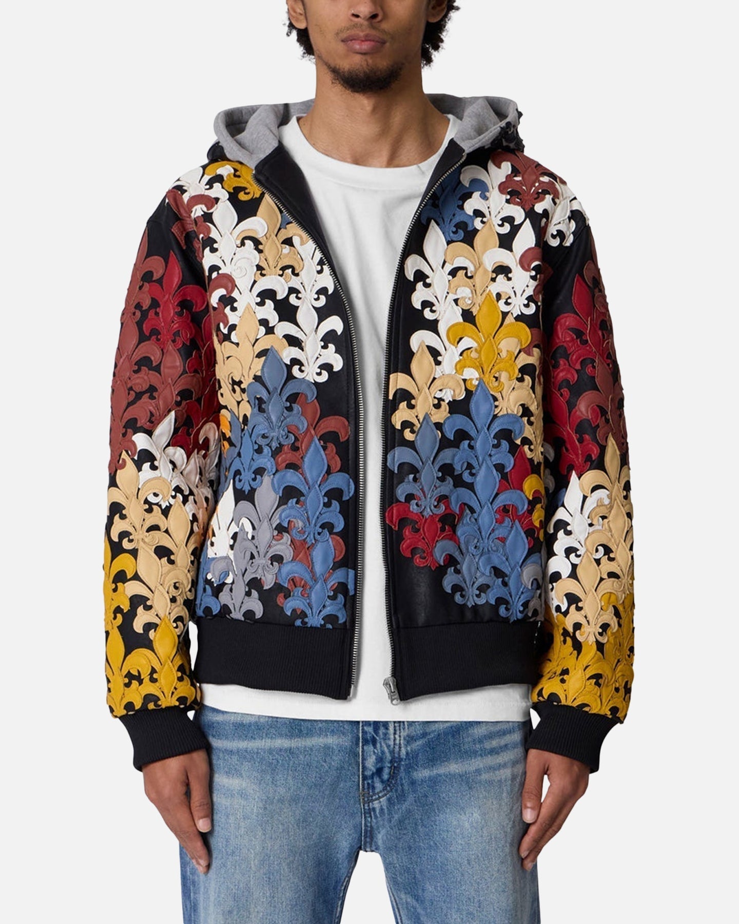 MNML Fleur De Lis All-Over Hoodie Multi