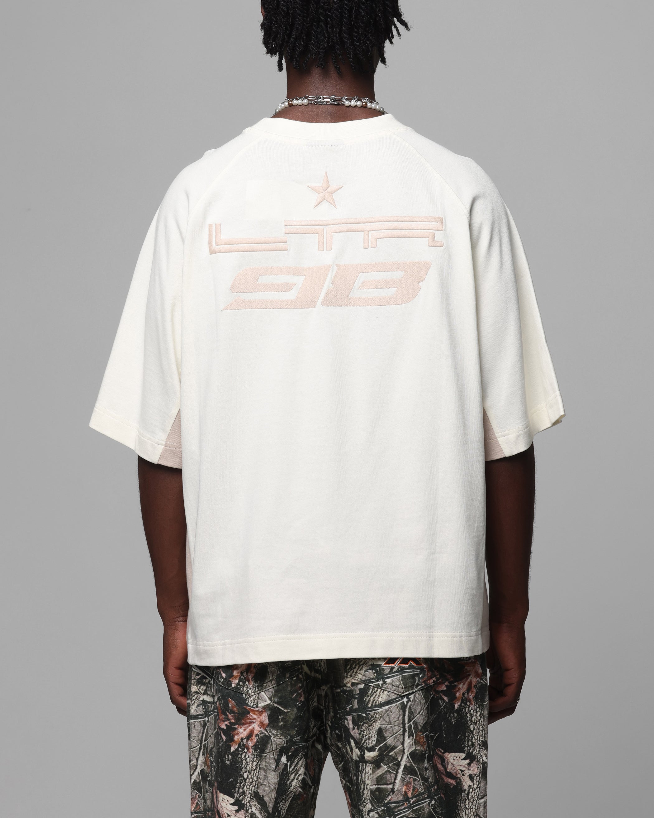 Loiter Daytona Panel T-Shirt White/Stone