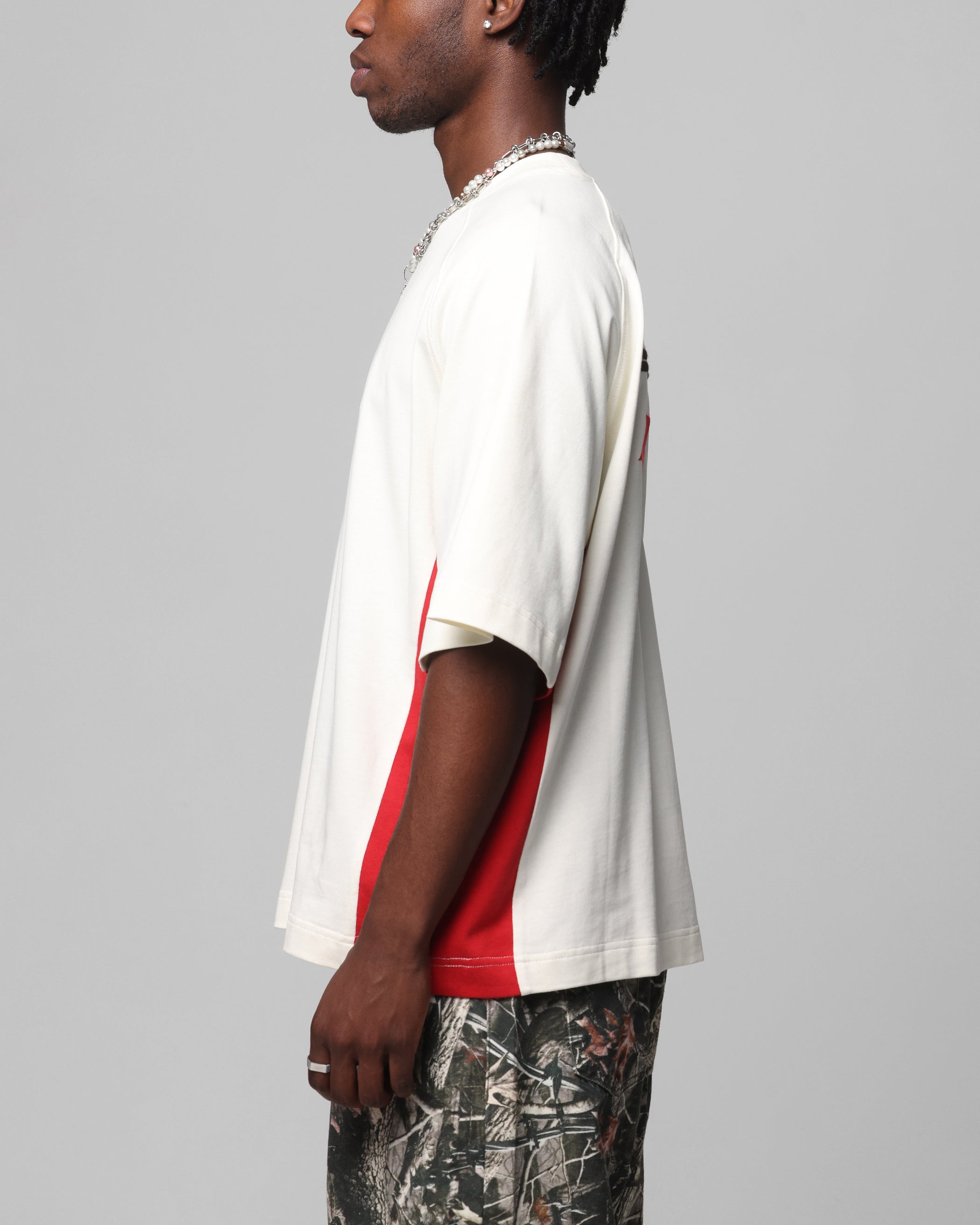 Loiter Daytona Panel T-Shirt White/Pink