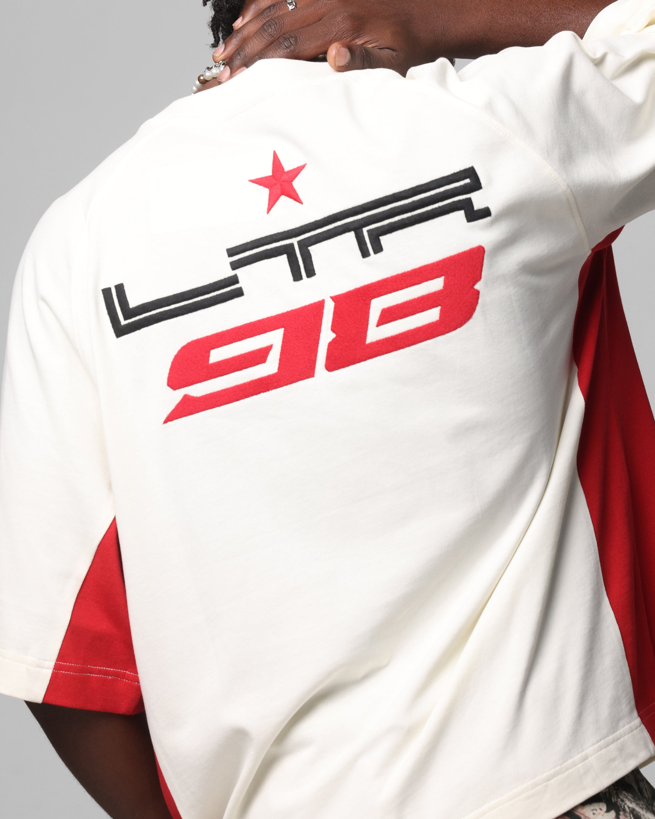 Loiter Daytona Panel T-Shirt White/Pink