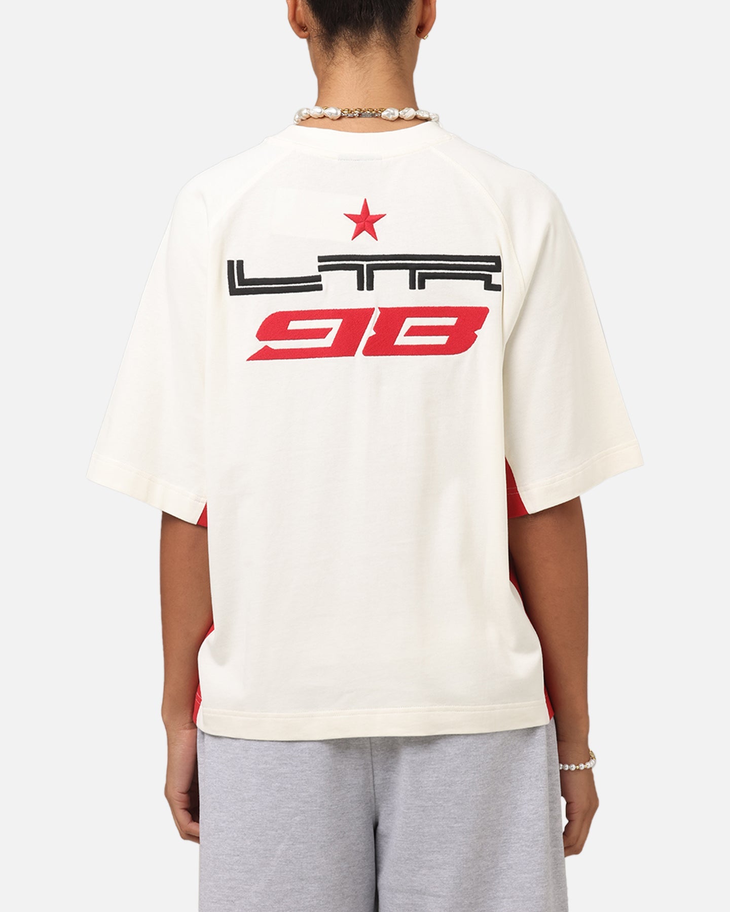 Loiter Daytona Panel T-Shirt White/Pink