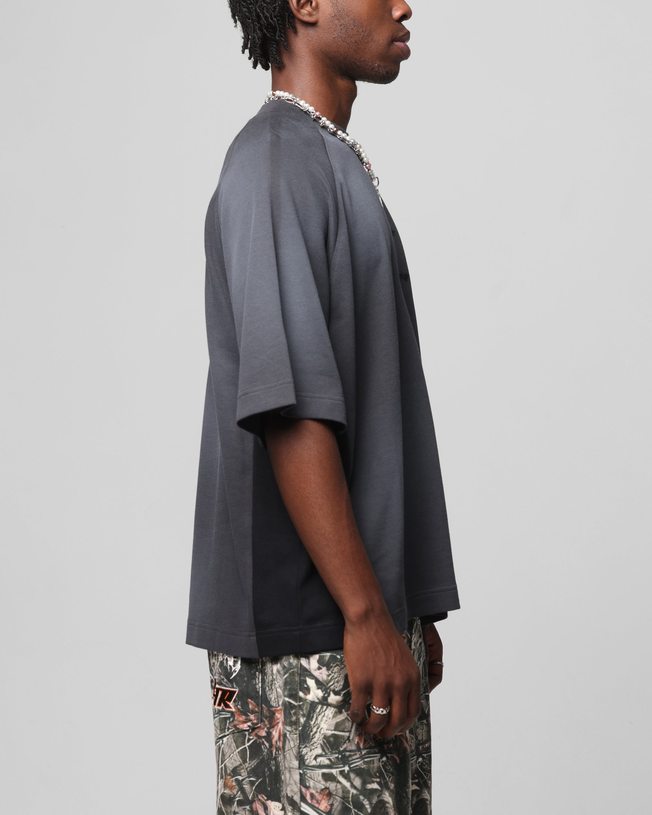 Loiter Daytona Panel T-Shirt Washed Black