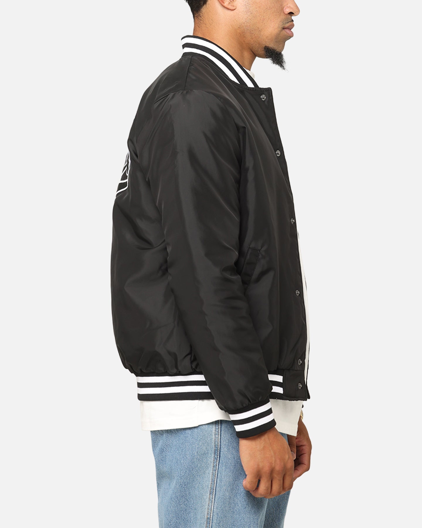 Carre Team Puffer Varsity Jacket Black/White