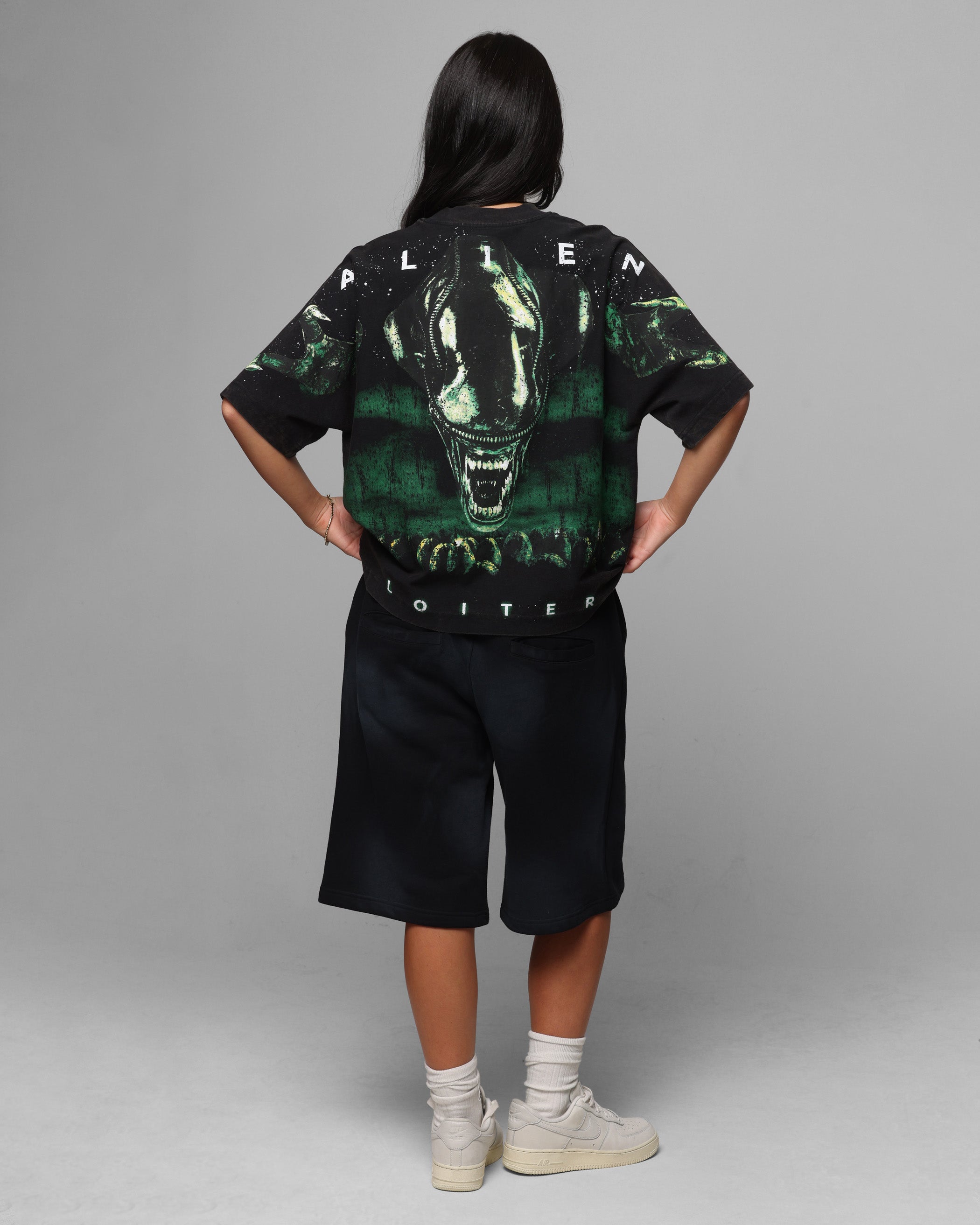 Loiter Alien Boxy T-Shirt Washed Black