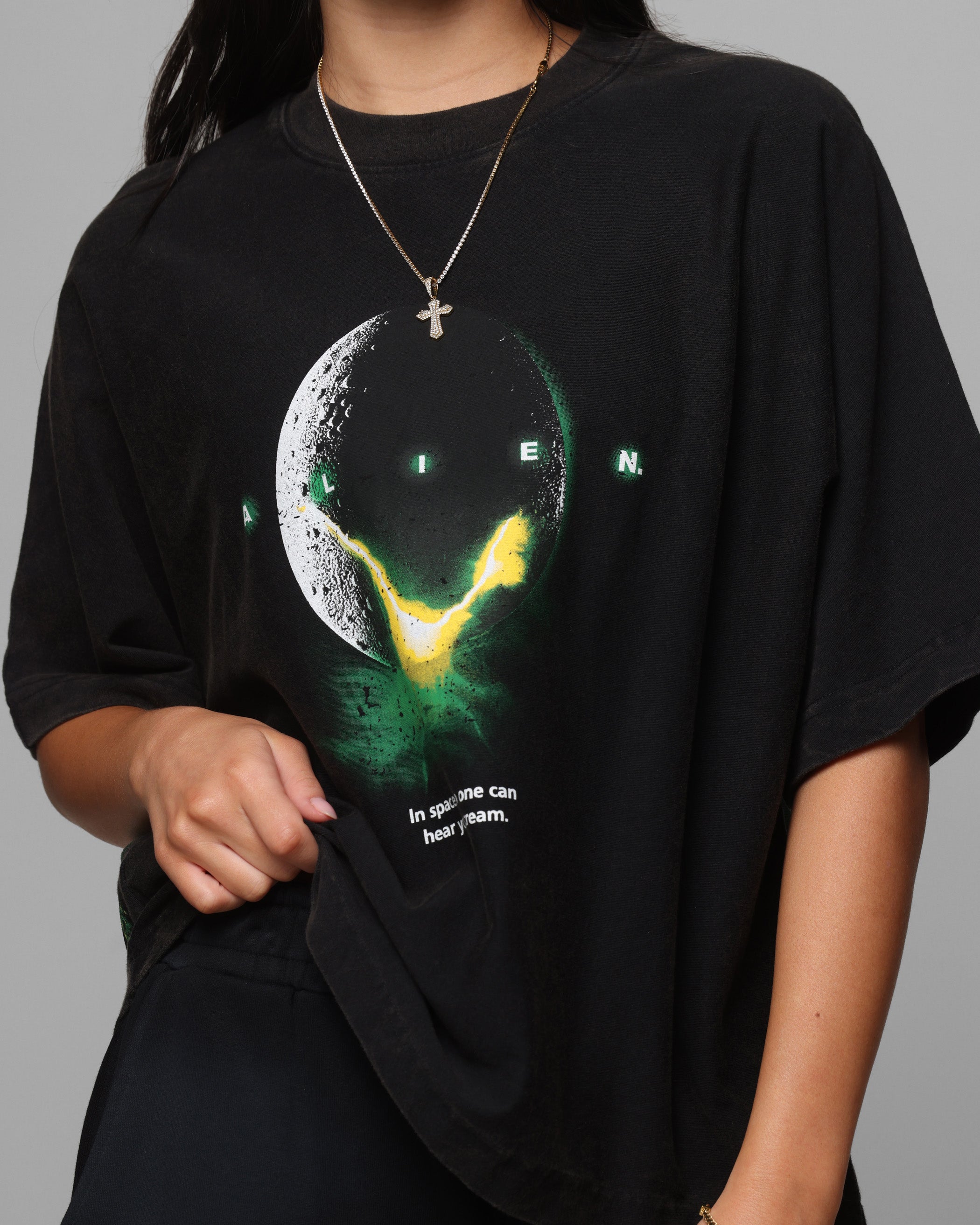 Loiter Alien Boxy T-Shirt Washed Black