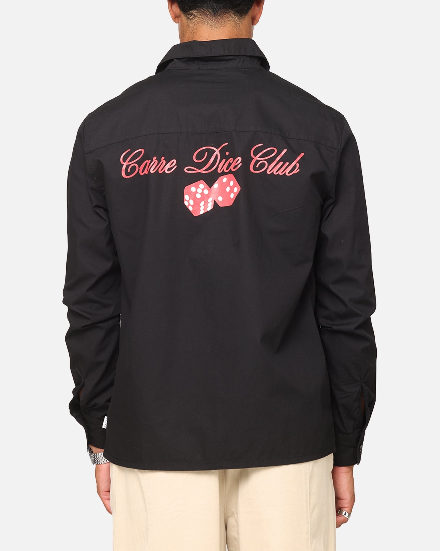 Carre Dice Club Long Sleeve Button Up Shirt Black