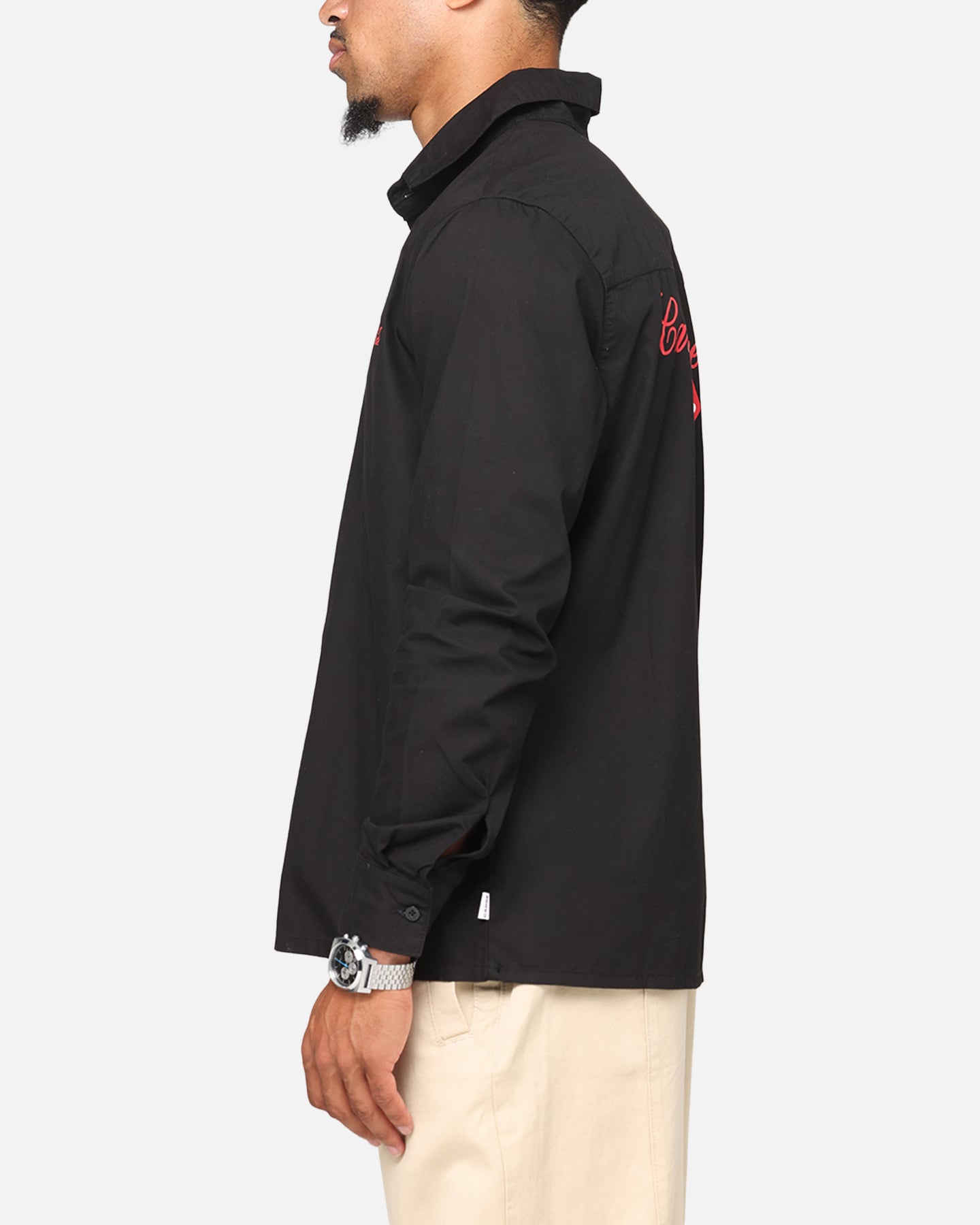 Carre Dice Club Long Sleeve Button Up Shirt Black