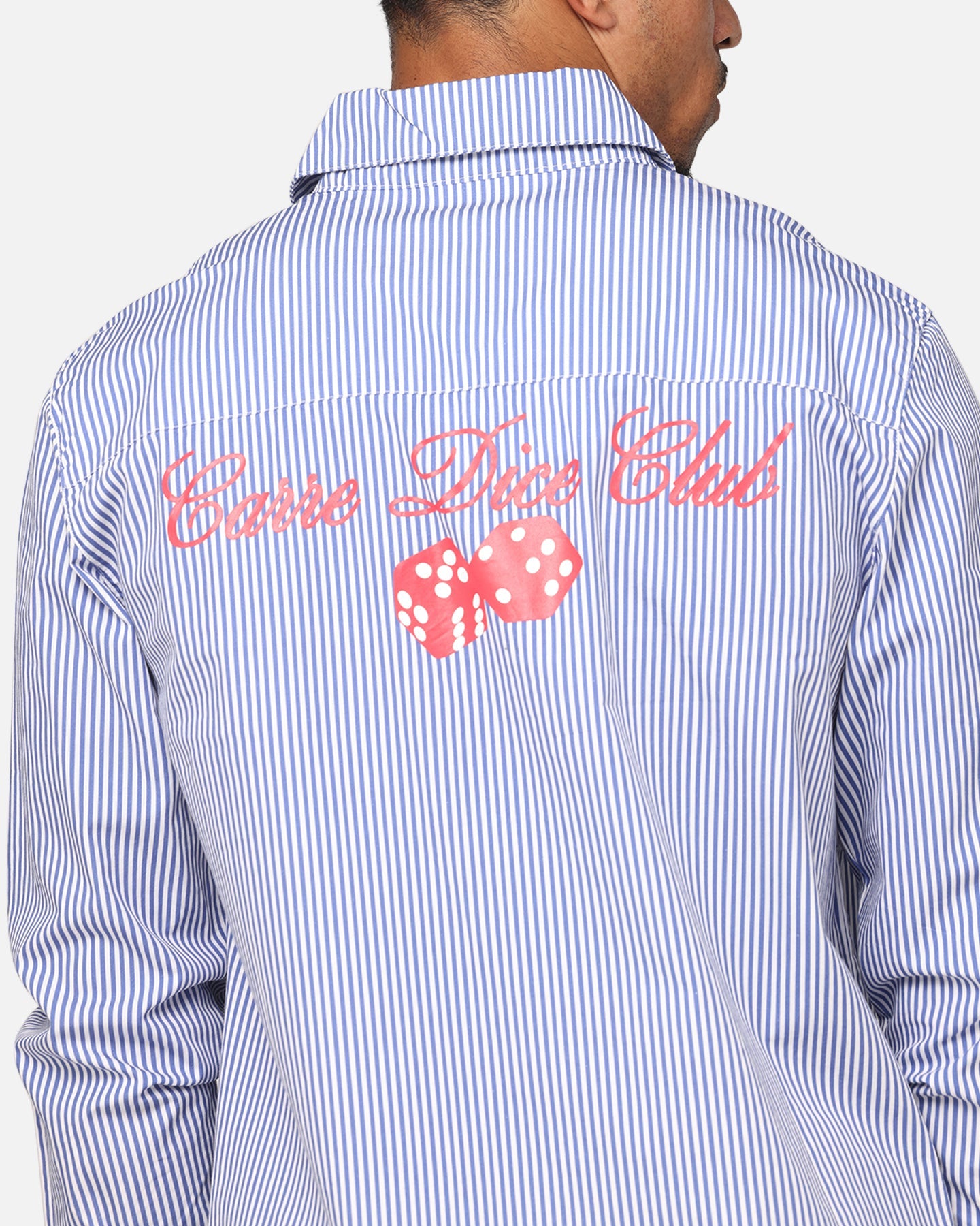 Carre Dice Club Long Sleeve Button Up Shirt Pinstripe