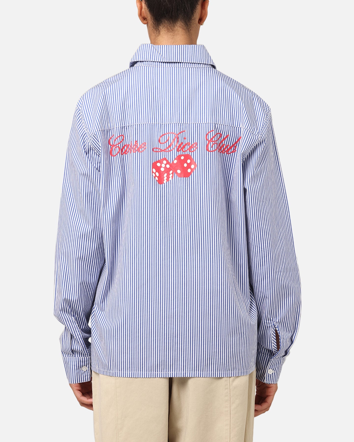 Carre Dice Club Long Sleeve Button Up Shirt Pinstripe