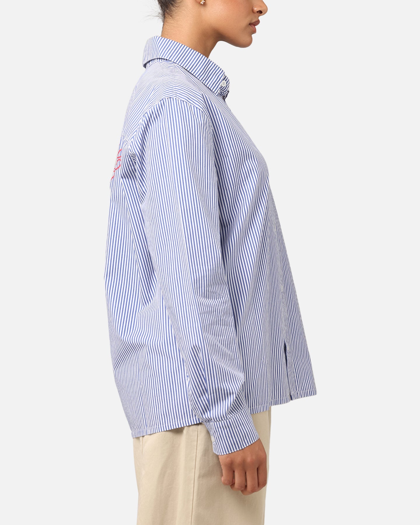 Carre Dice Club Long Sleeve Button Up Shirt Pinstripe