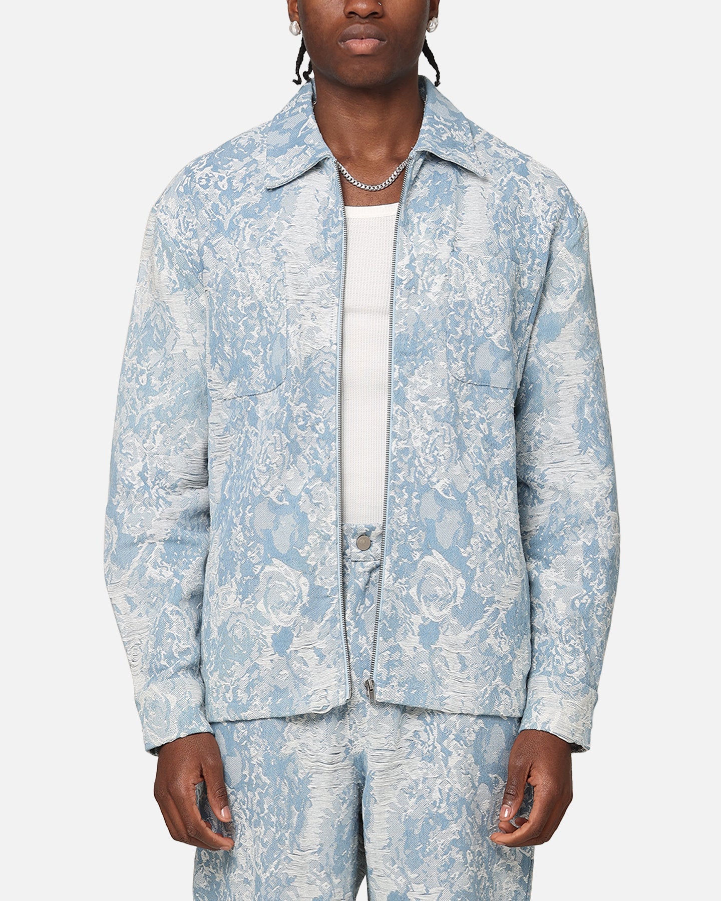 XXIII Denim Jacquard Jacket Pacific Blue