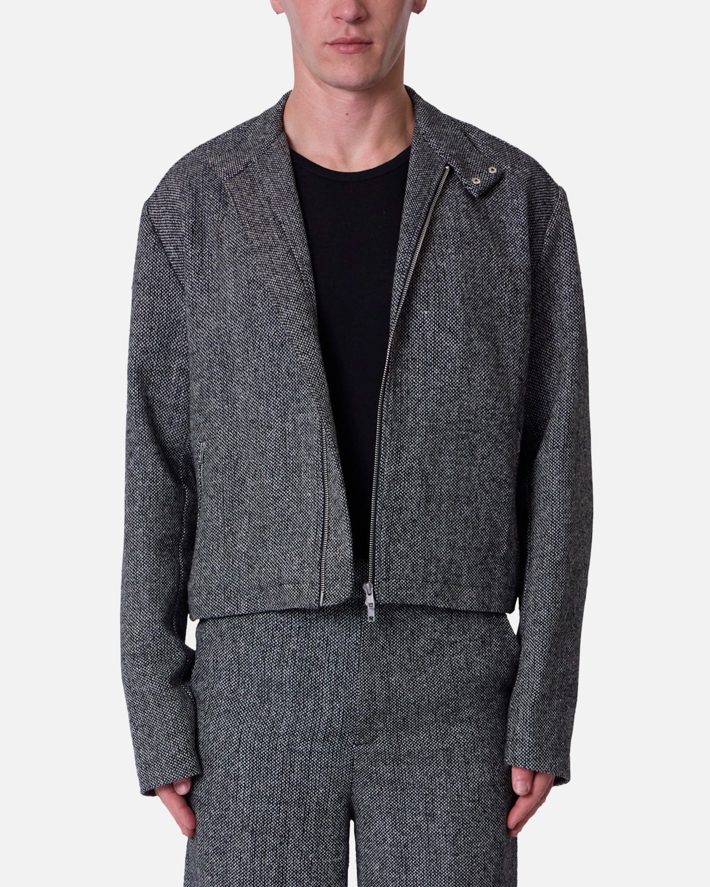 MNML Tweed Mod Jacket Black/Grey