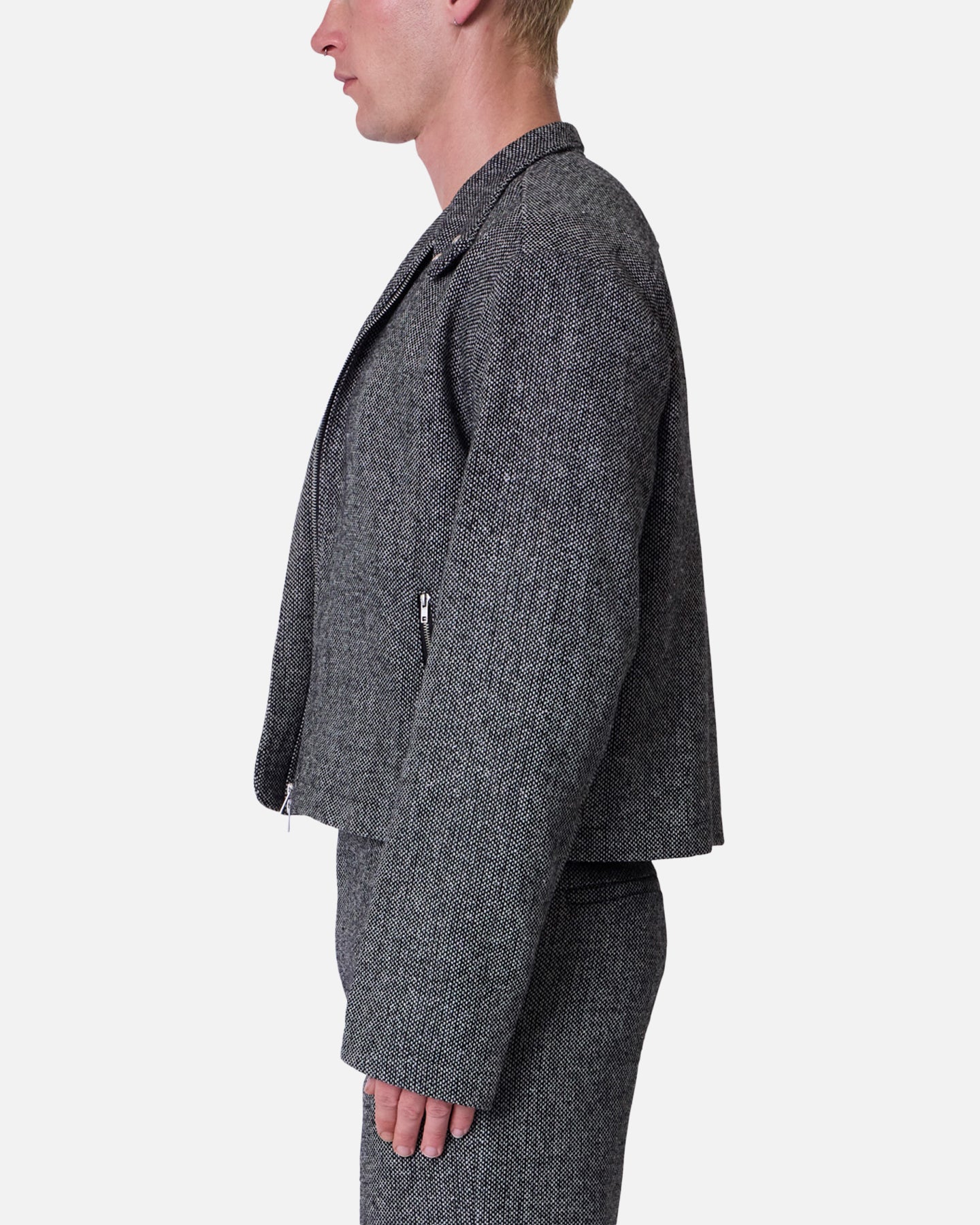 MNML Tweed Mod Jacket Black/Grey