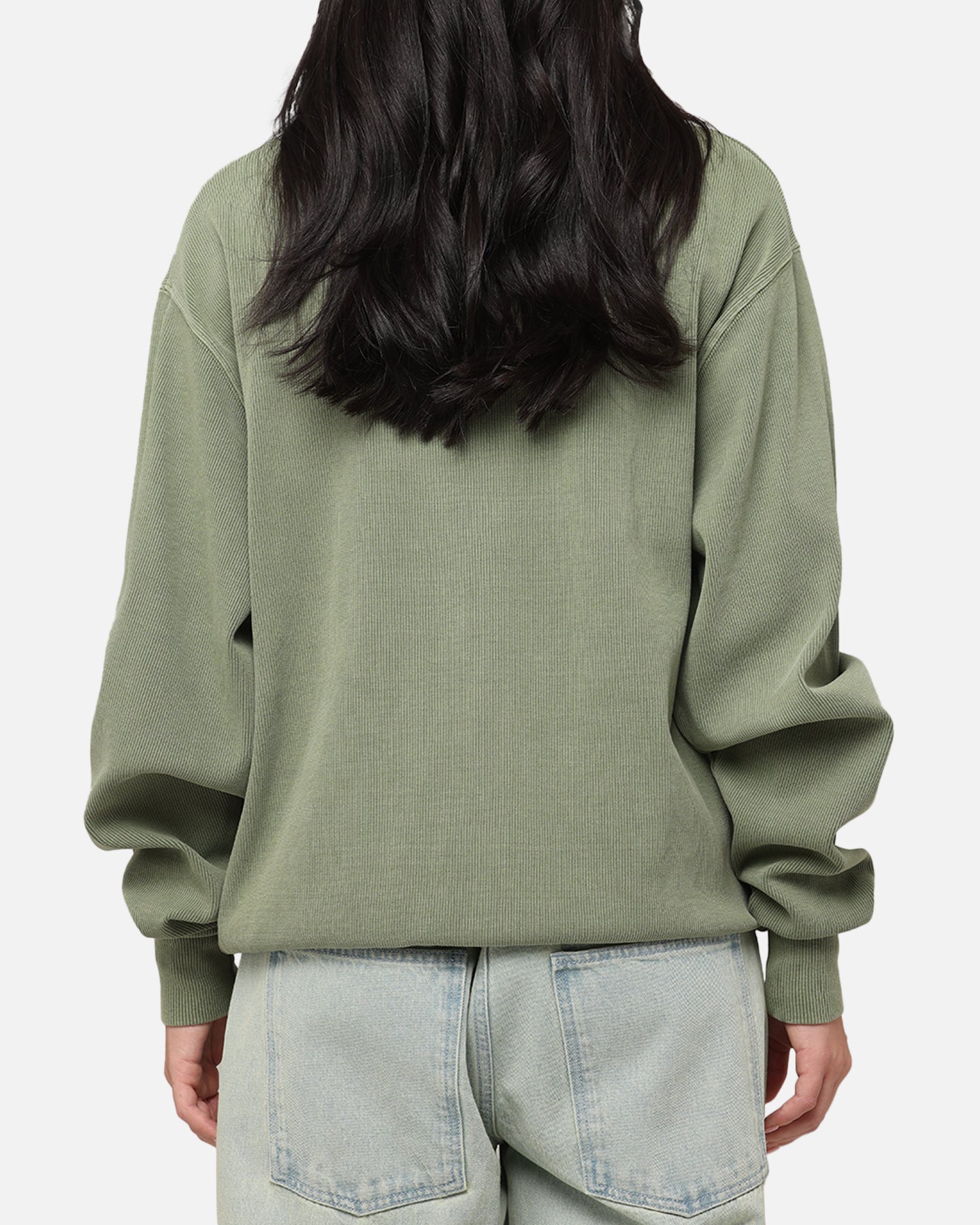 Carre Avenue Ribbed Crewneck Olive