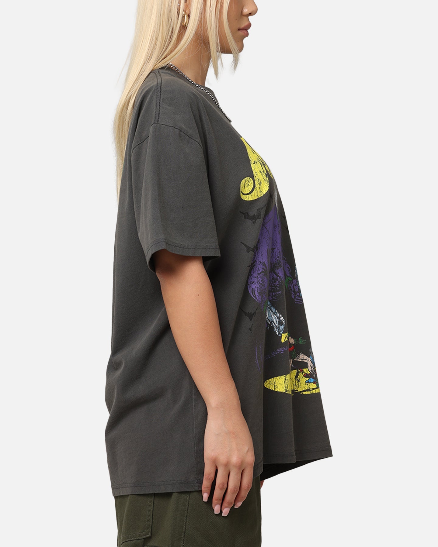 American Thrift X DC Batman The Joker Harley Hoax Heavy T-Shirt Black Wash