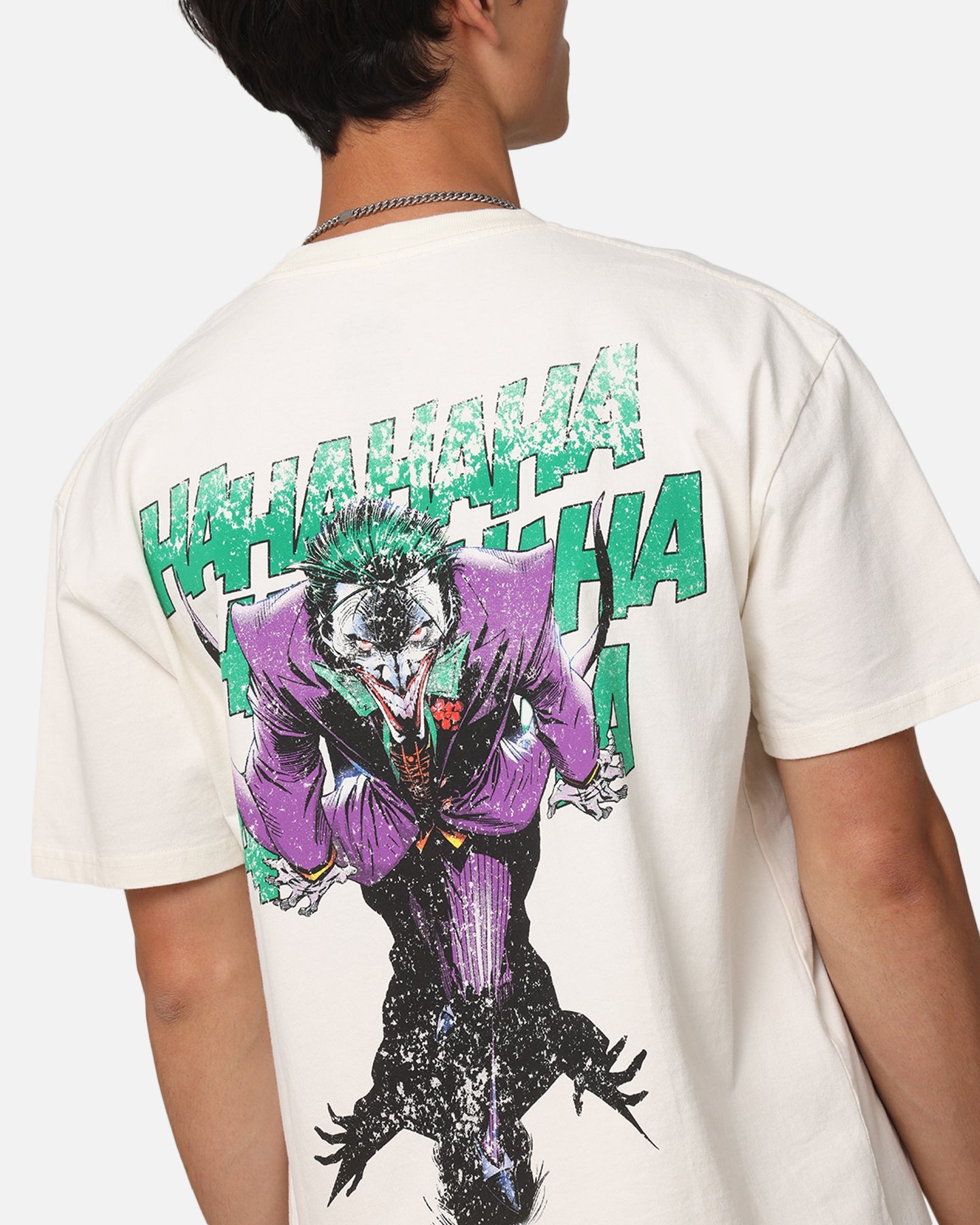 American Thrift X DC Batman The Joker Rings Heavy T-Shirt Off White