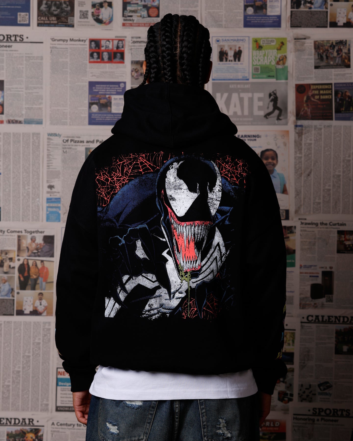 Goat Crew Marvel Venom The Venom Show Premium Hoodie Black
