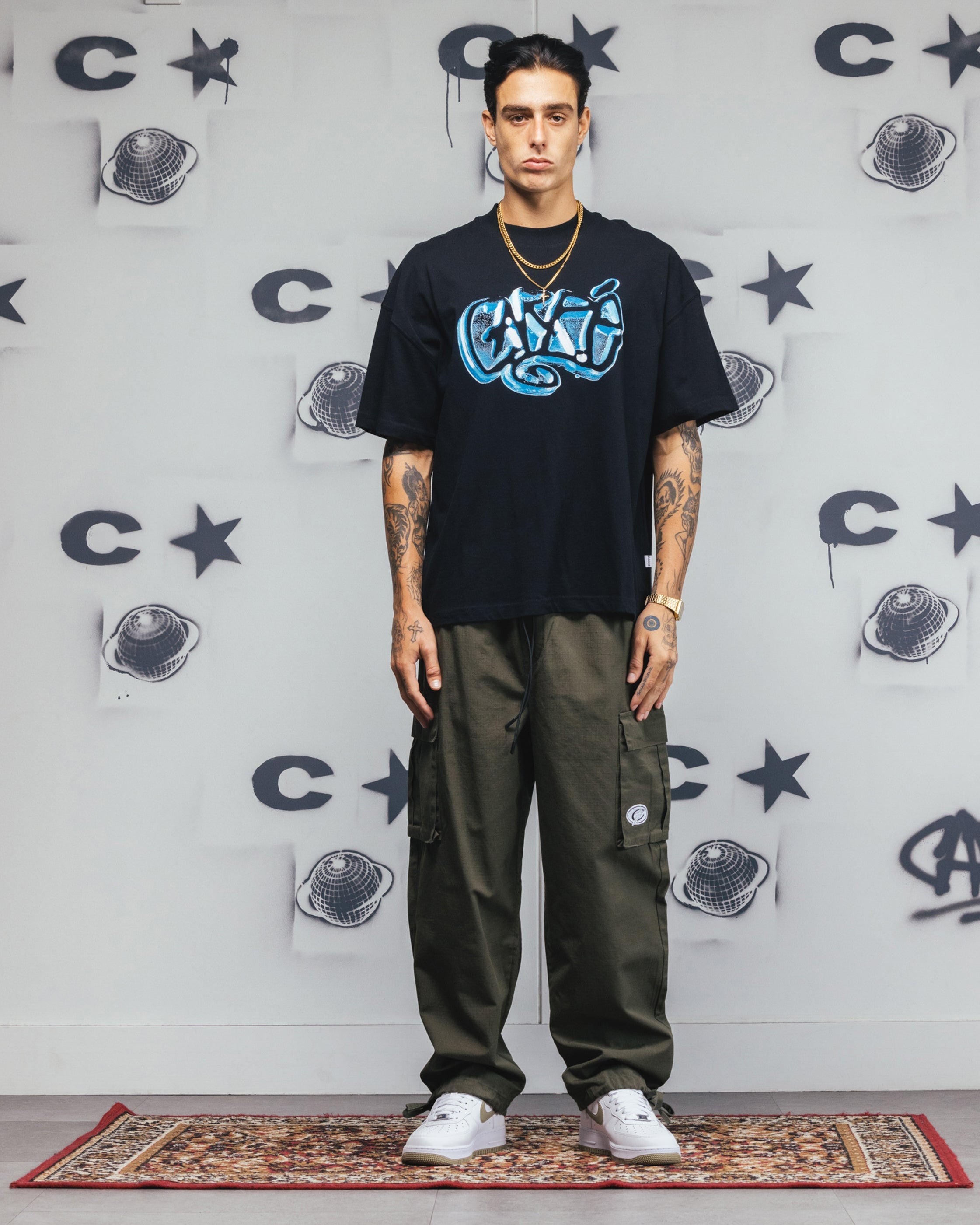 Carre Frosted T-Shirt Black