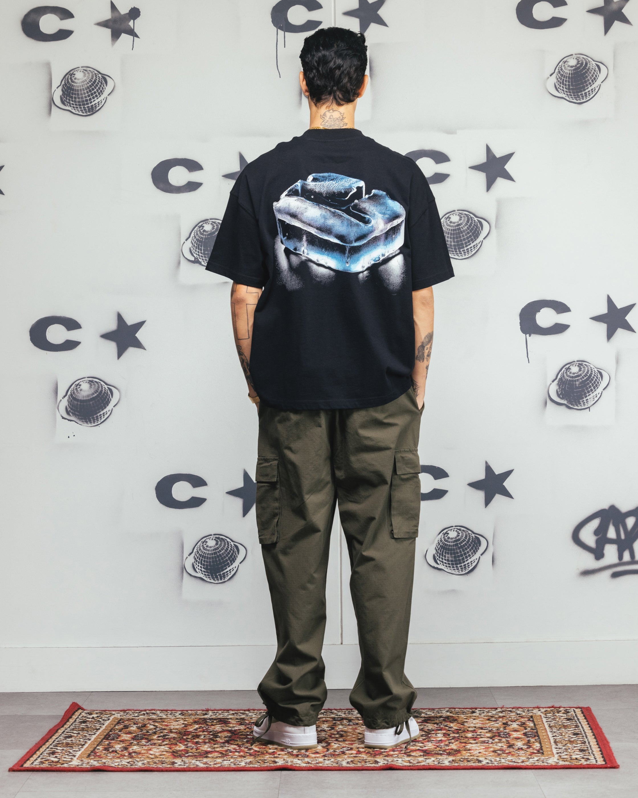 Carre Frosted T-Shirt Black