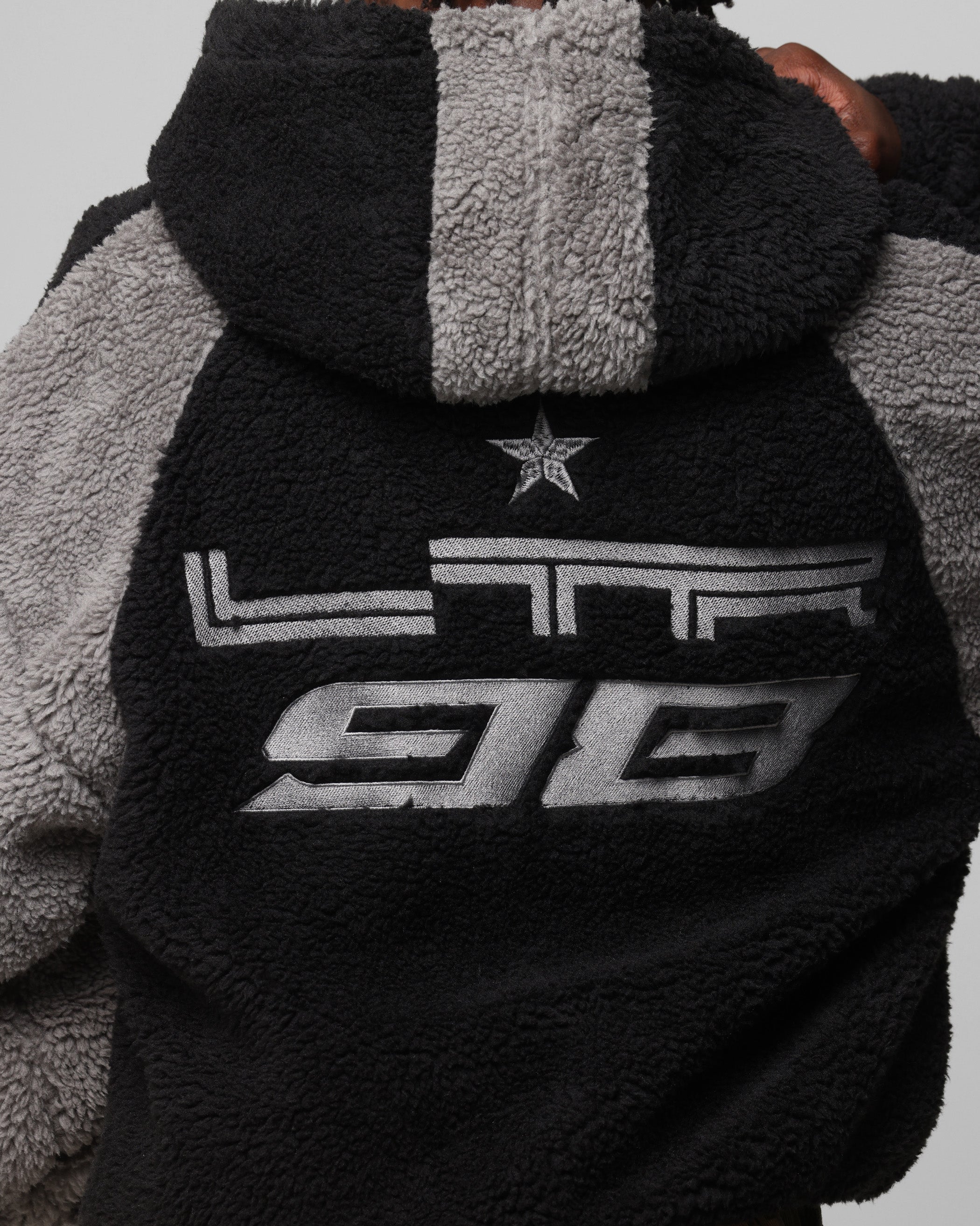 Loiter Speedway Fleece Jacket Black/Grey
