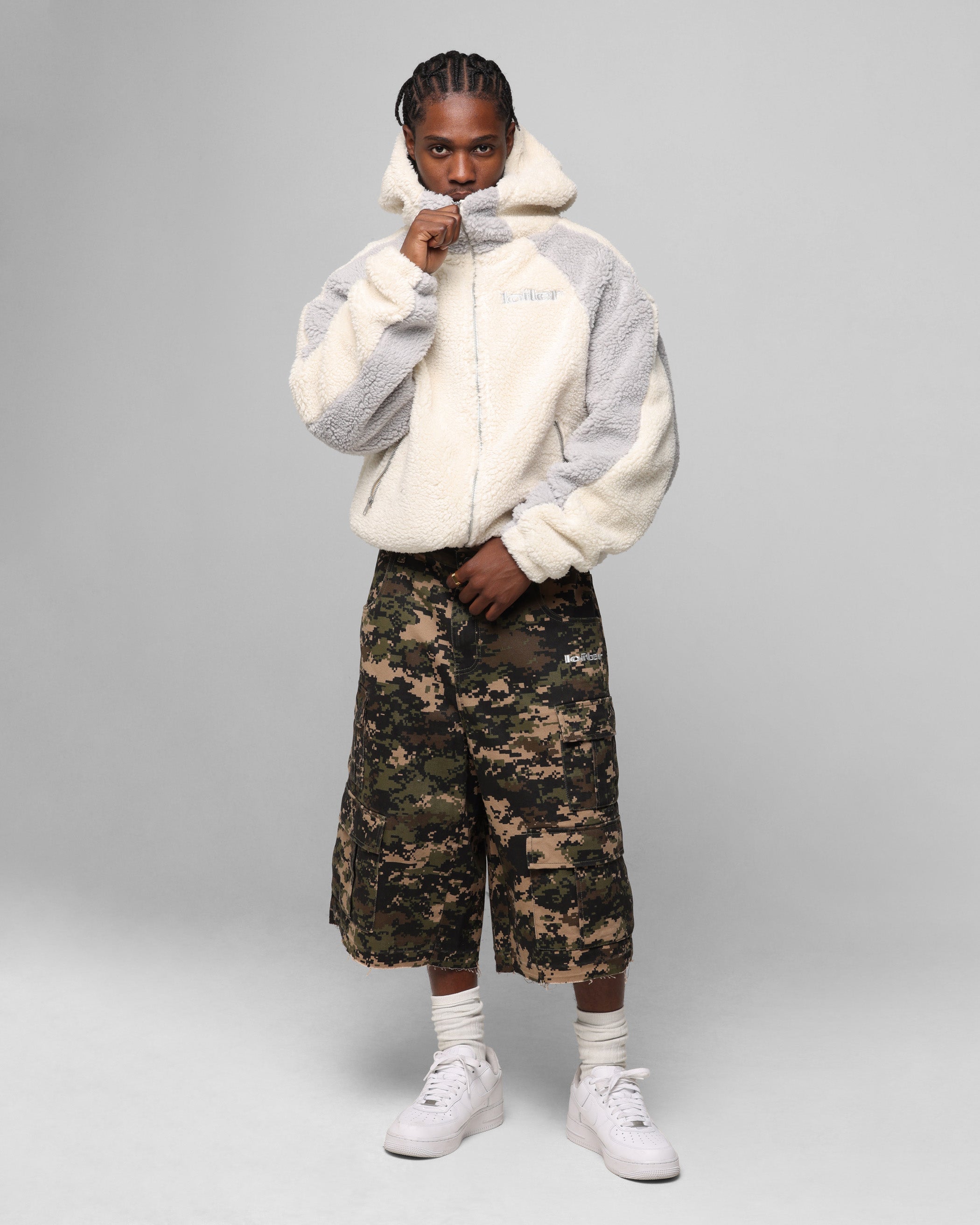 Loiter Speedway Fleece Jacket Stone