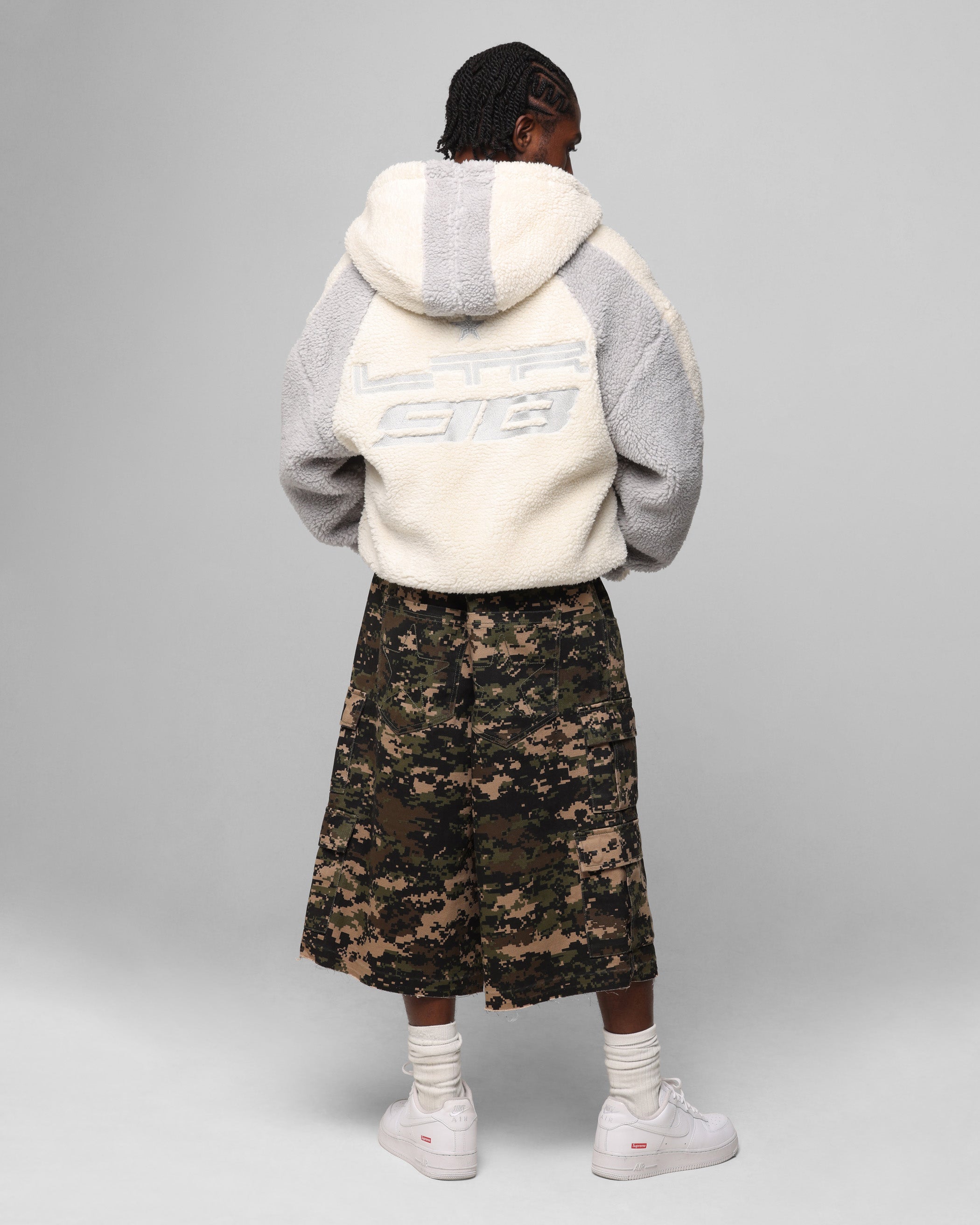 Loiter Speedway Fleece Jacket Stone