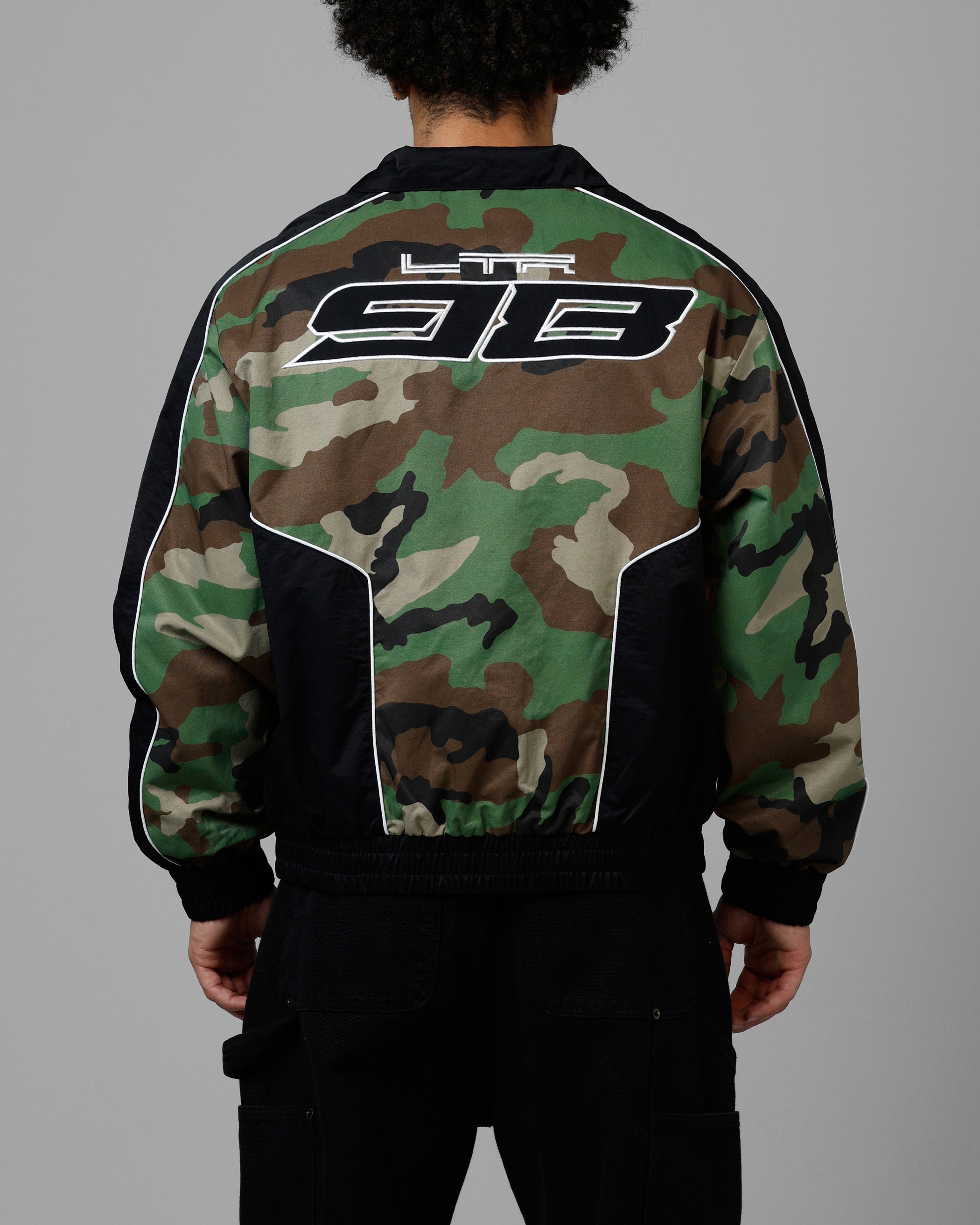 Loiter Tactical Track Jacket Woodland Camo