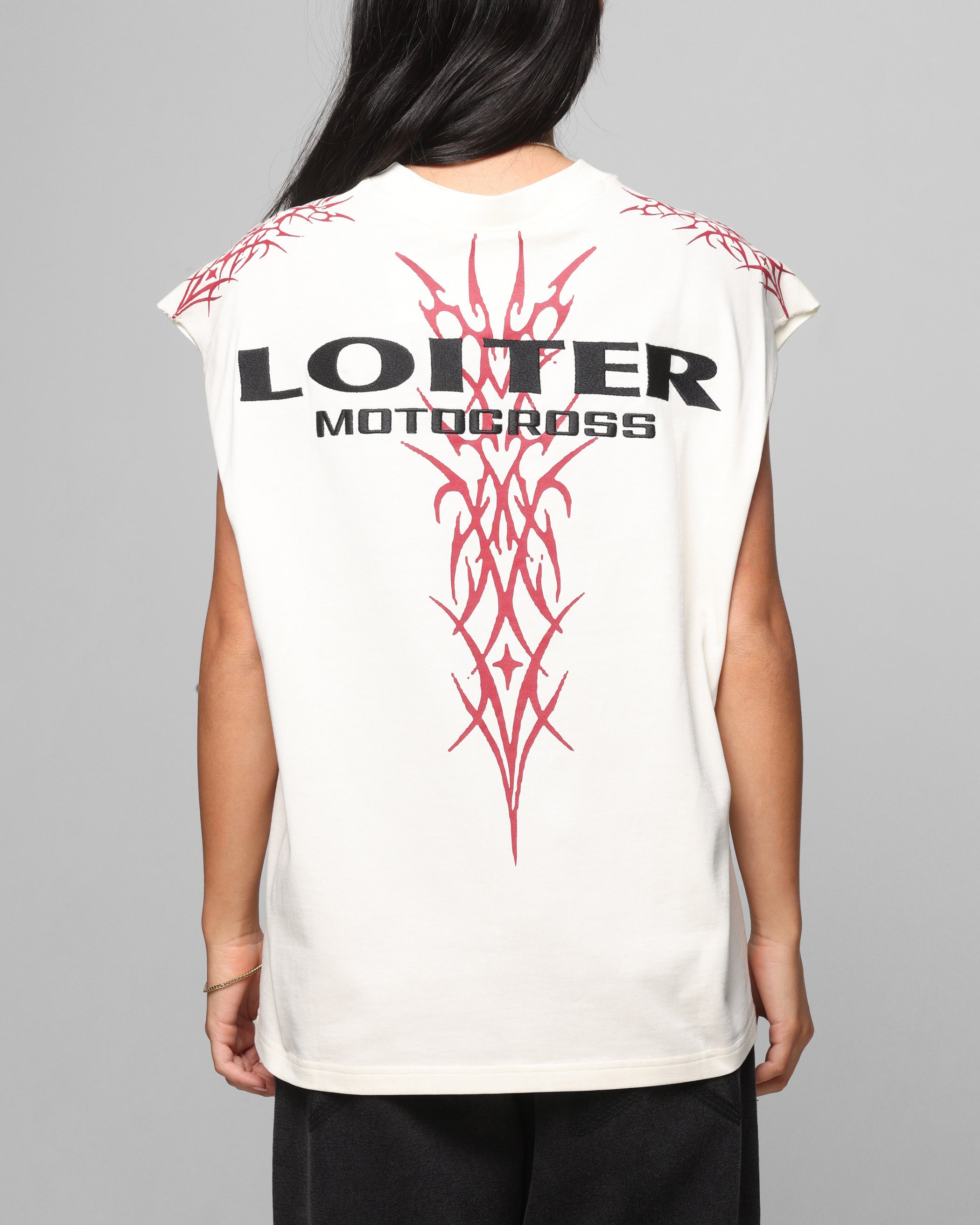 Loiter Cyber Muscle T-Shirt Off White