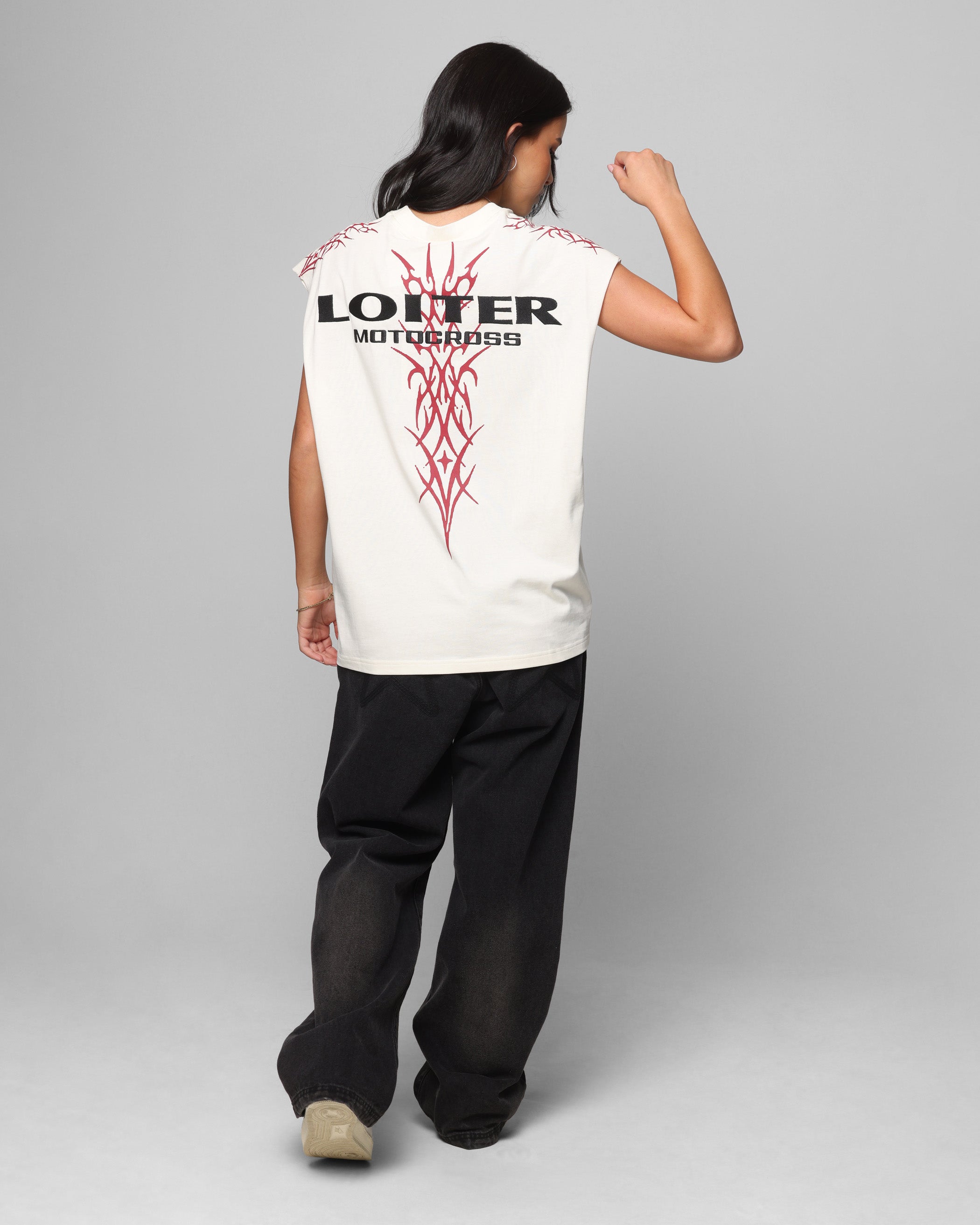Loiter Cyber Muscle T-Shirt Off White