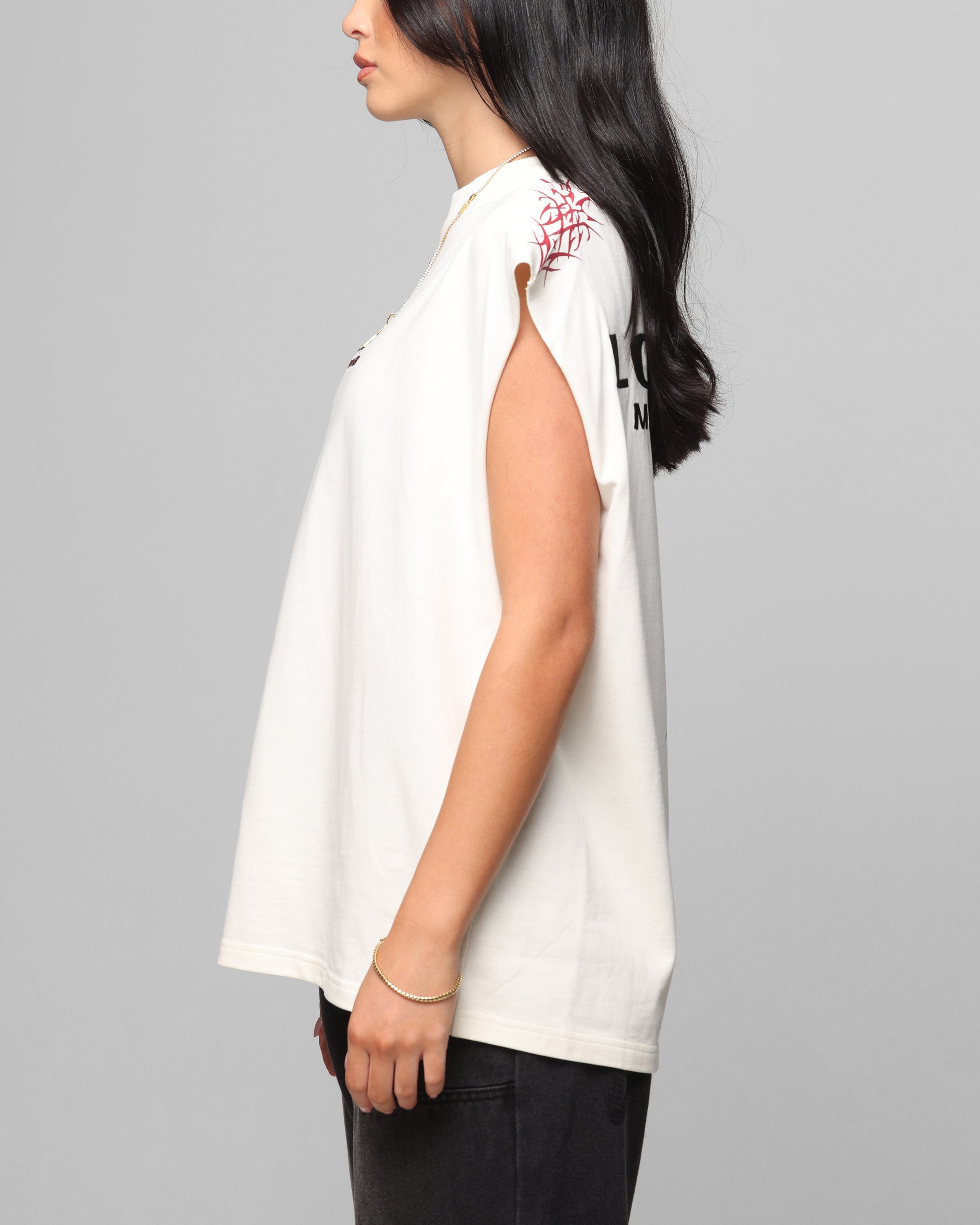 Loiter Cyber Muscle T-Shirt Off White