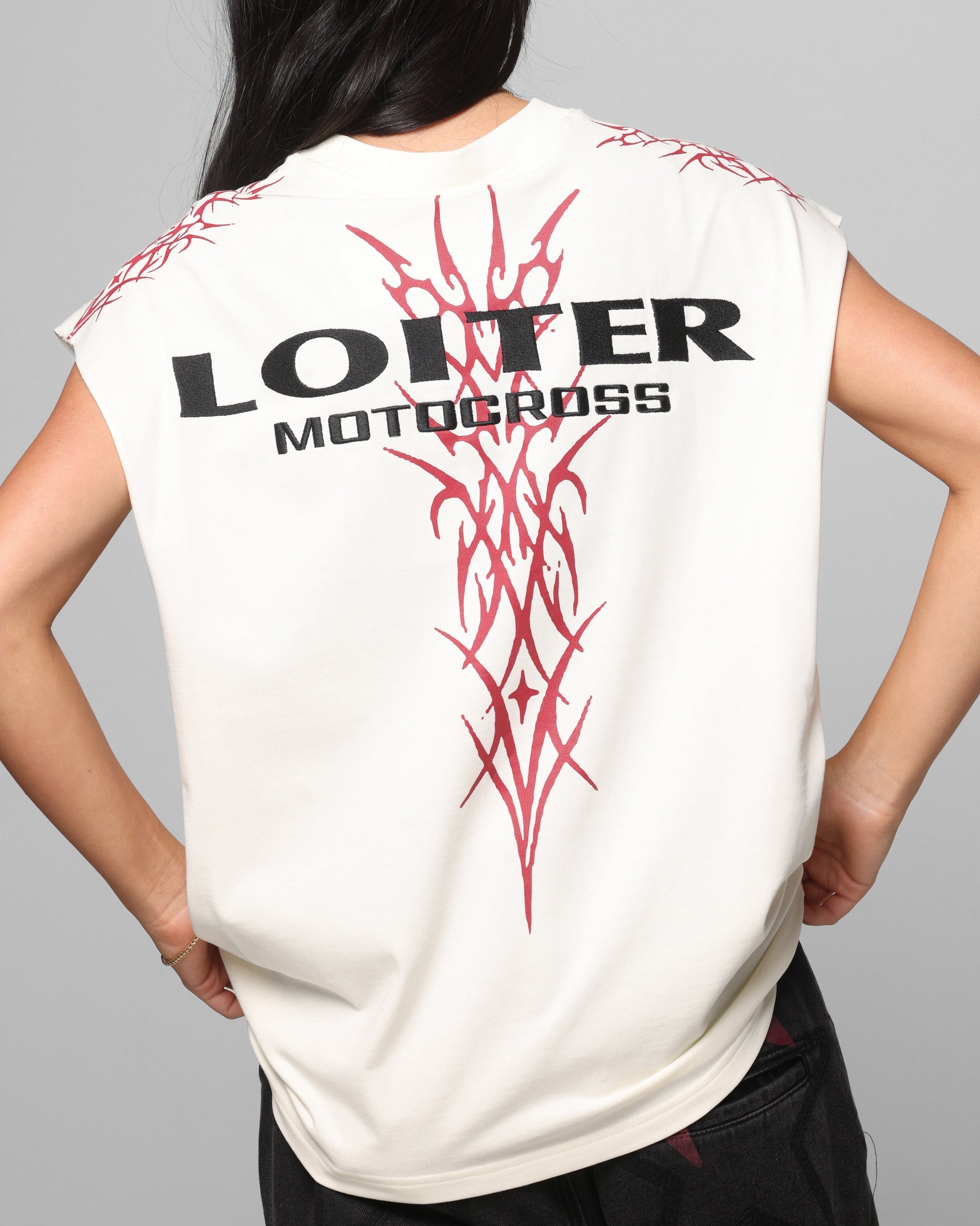 Loiter Cyber Muscle T-Shirt Off White