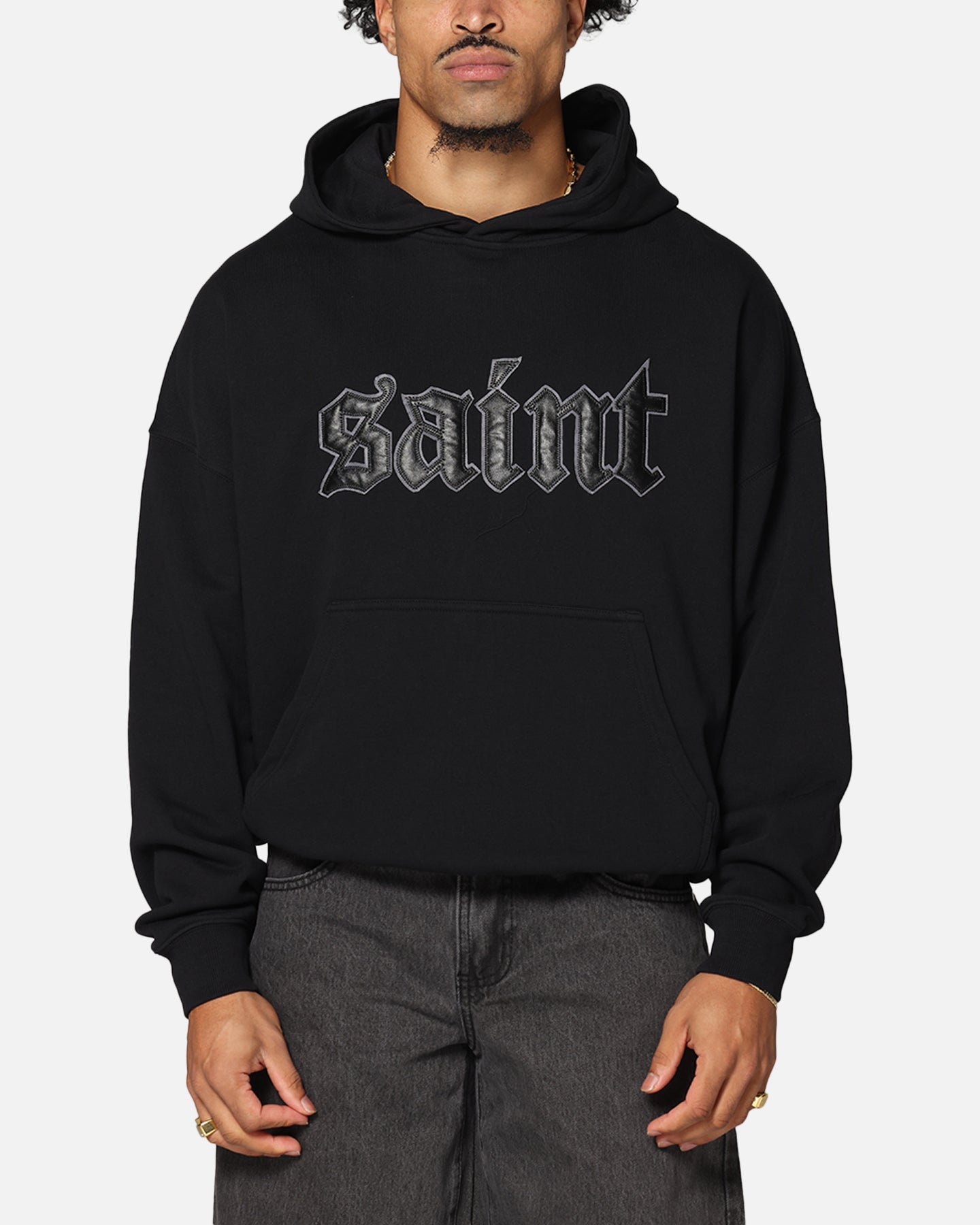 Saint Morta Cambronne Layered Boxy Hoodie Black/Black